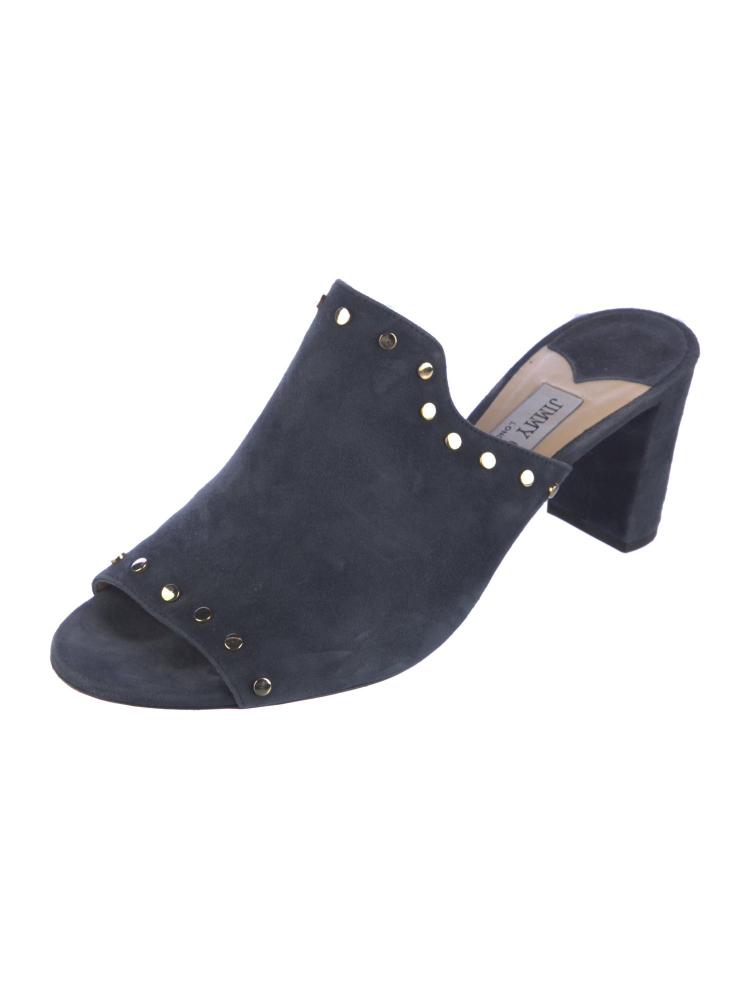 Jimmy Choo Suede Studded Accents Slides