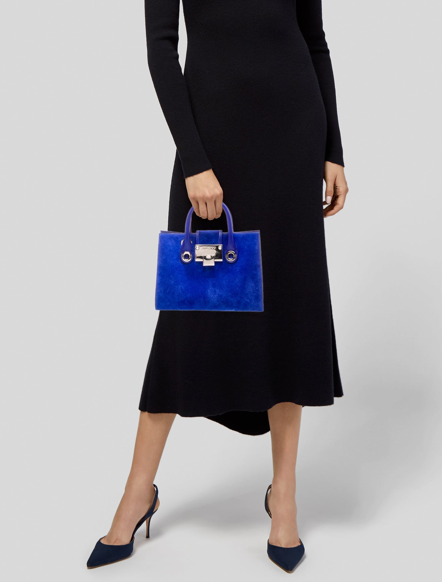 Jimmy Choo Suede Top Handle Bag