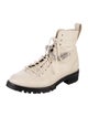 Jimmy Choo Leather Crystal Embellishments Combat Boots