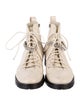 Jimmy Choo Leather Crystal Embellishments Combat Boots