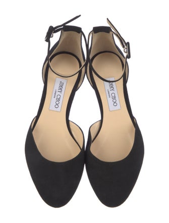 Jimmy Choo Suede Crystal Embellishments D'Orsay Pumps
