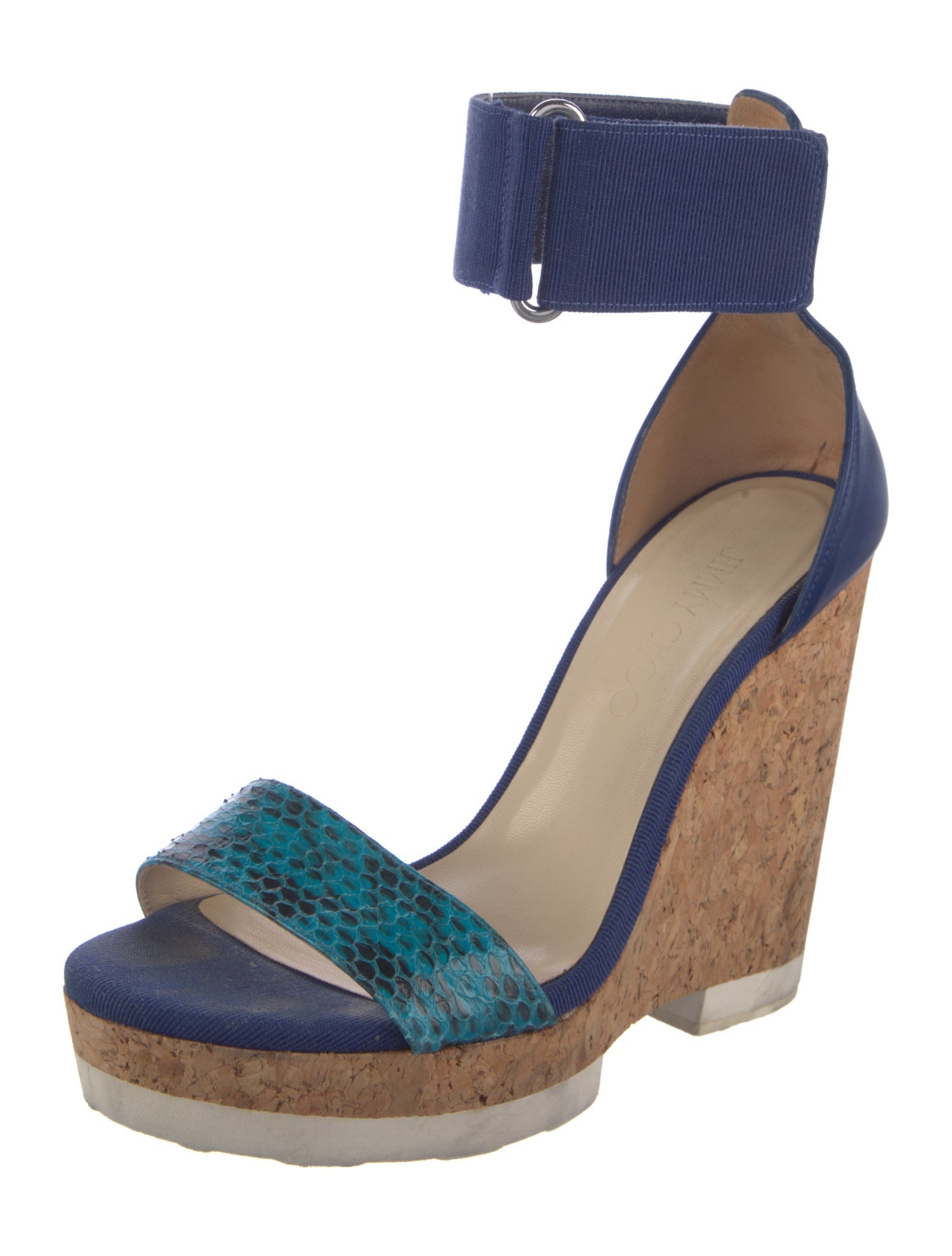 Jimmy Choo Leather Animal Print Espadrilles