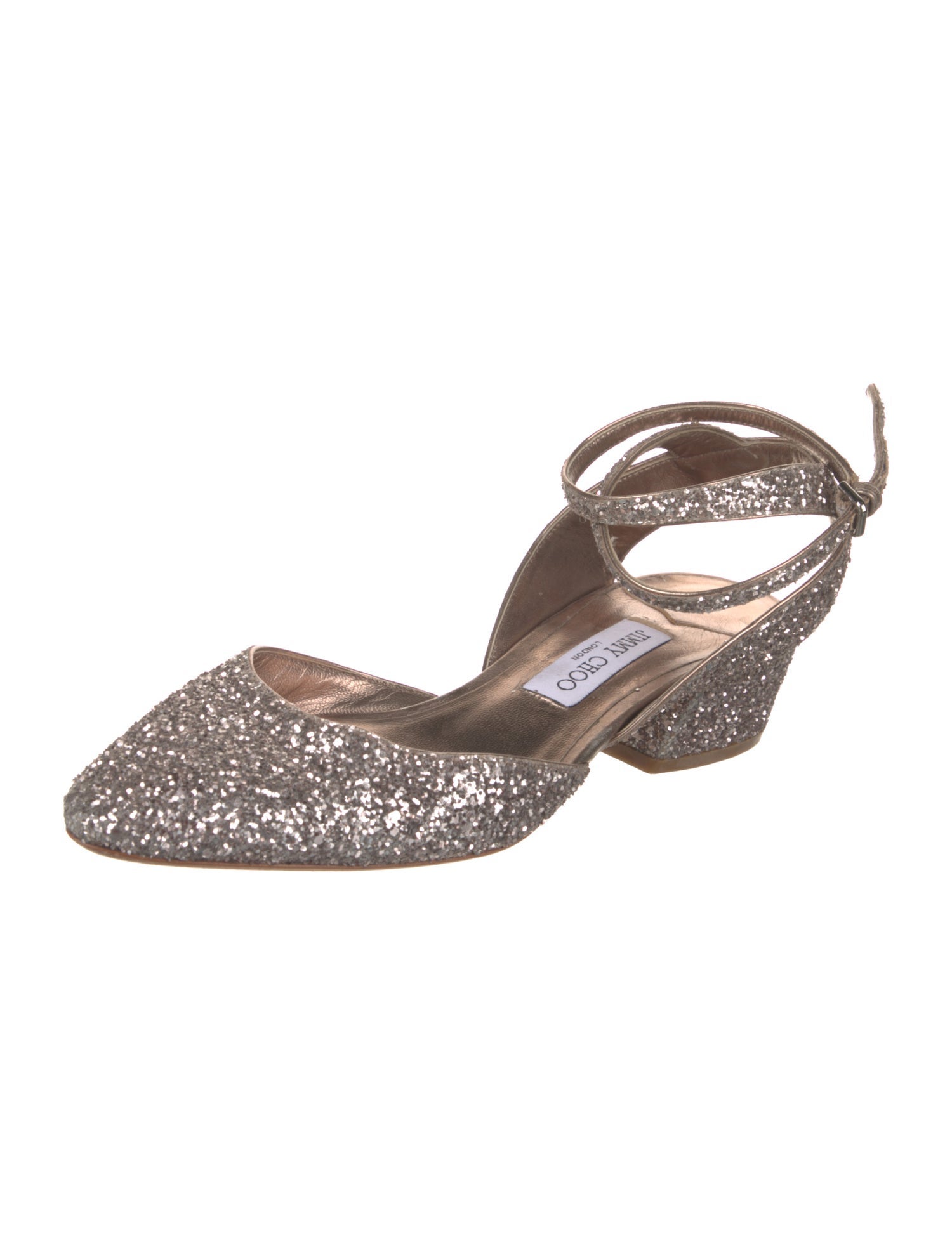 Jimmy Choo Glitter Glitter Accents Slingback Pumps
