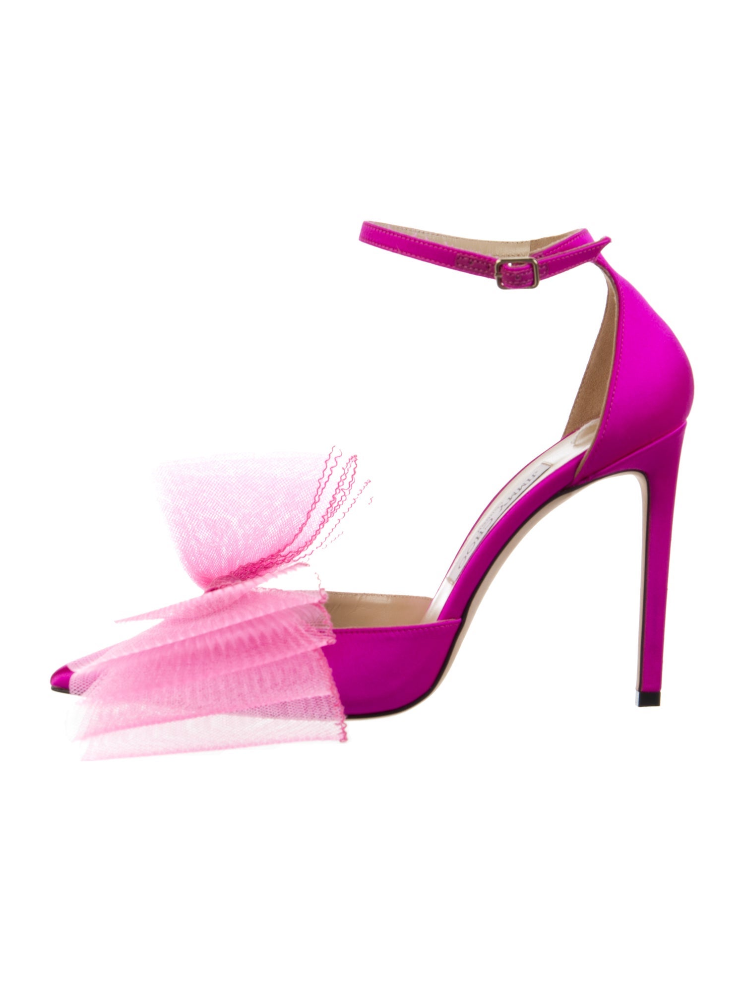 Jimmy Choo Satin Mesh Accents D'Orsay Pumps