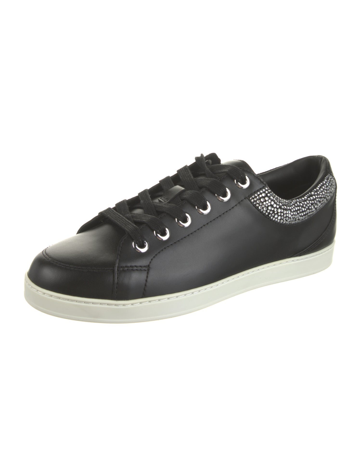 Jimmy Choo Leather Colorblock Pattern Sneakers