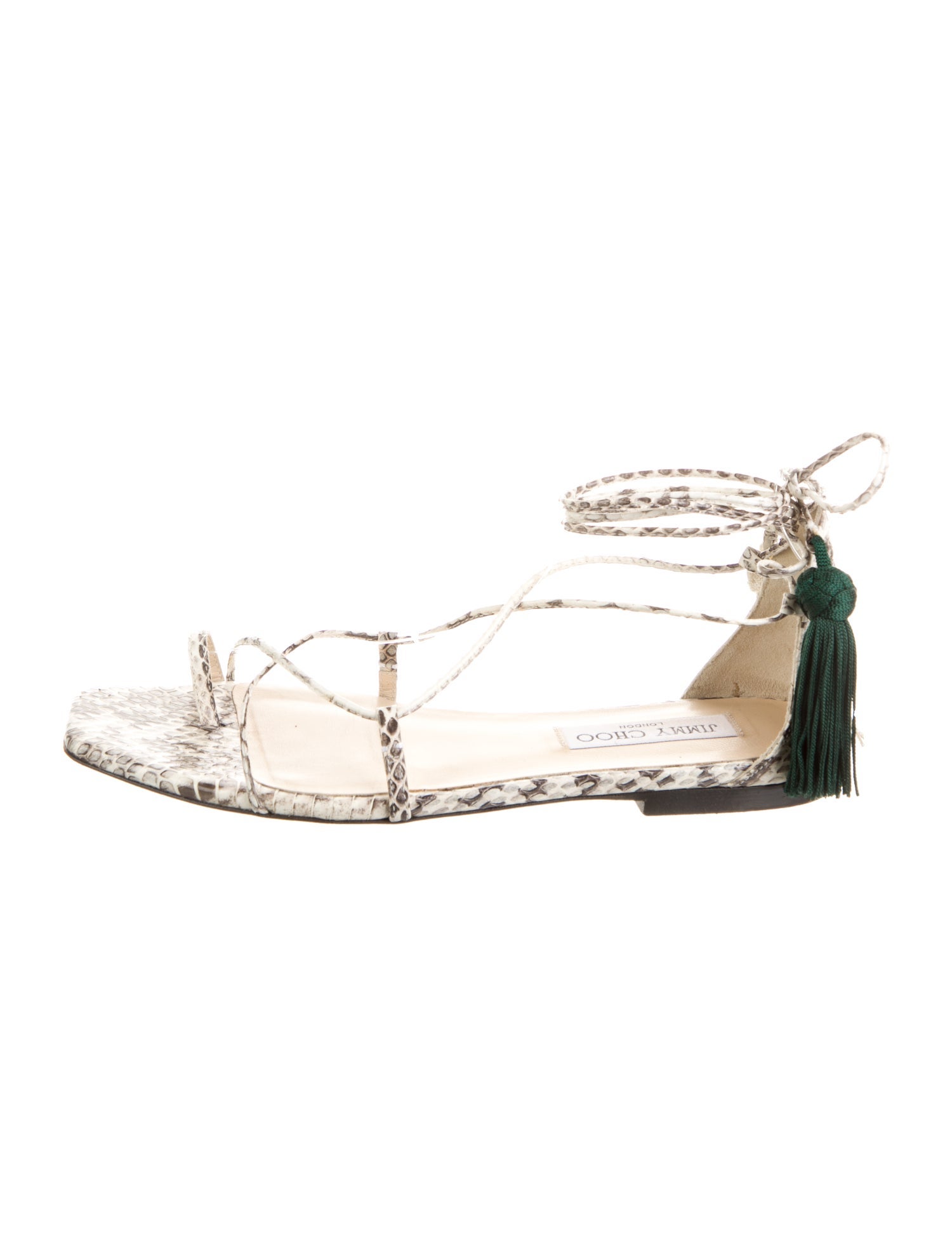 Jimmy Choo Snakeskin Animal Print Sandals