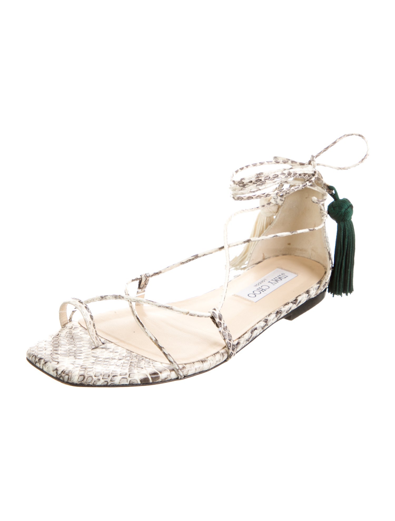 Jimmy Choo Snakeskin Animal Print Sandals