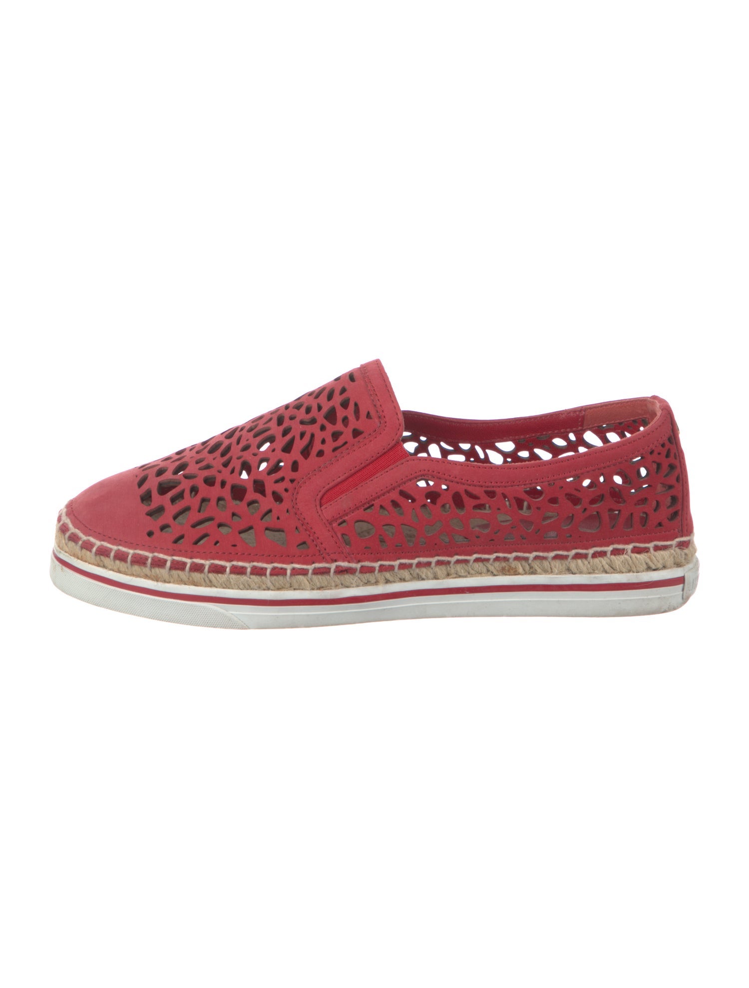 Jimmy Choo Suede Lasercut Accents Espadrille Sneakers