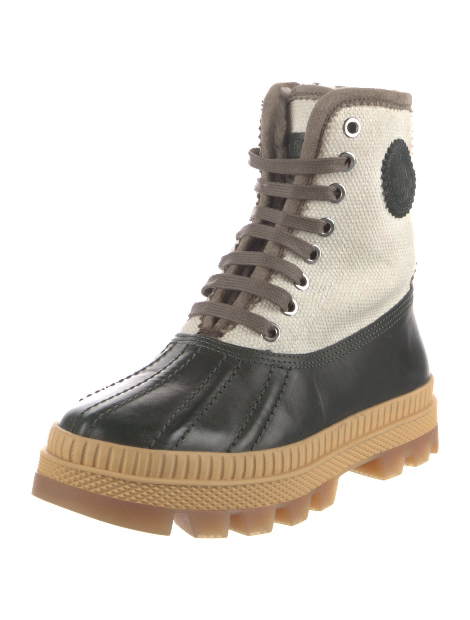 Jimmy Choo Leather Combat Boots