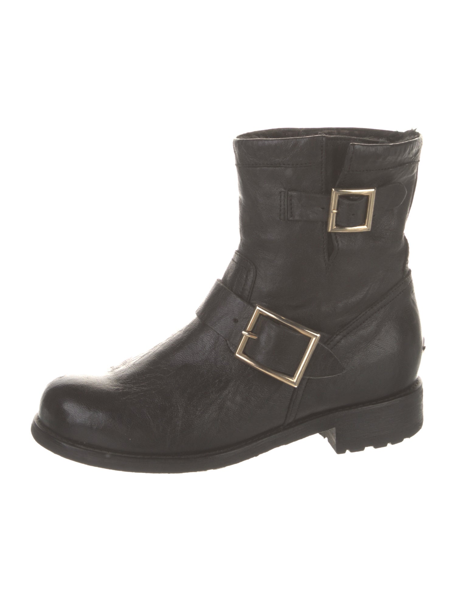Jimmy Choo Leather Moto Boots