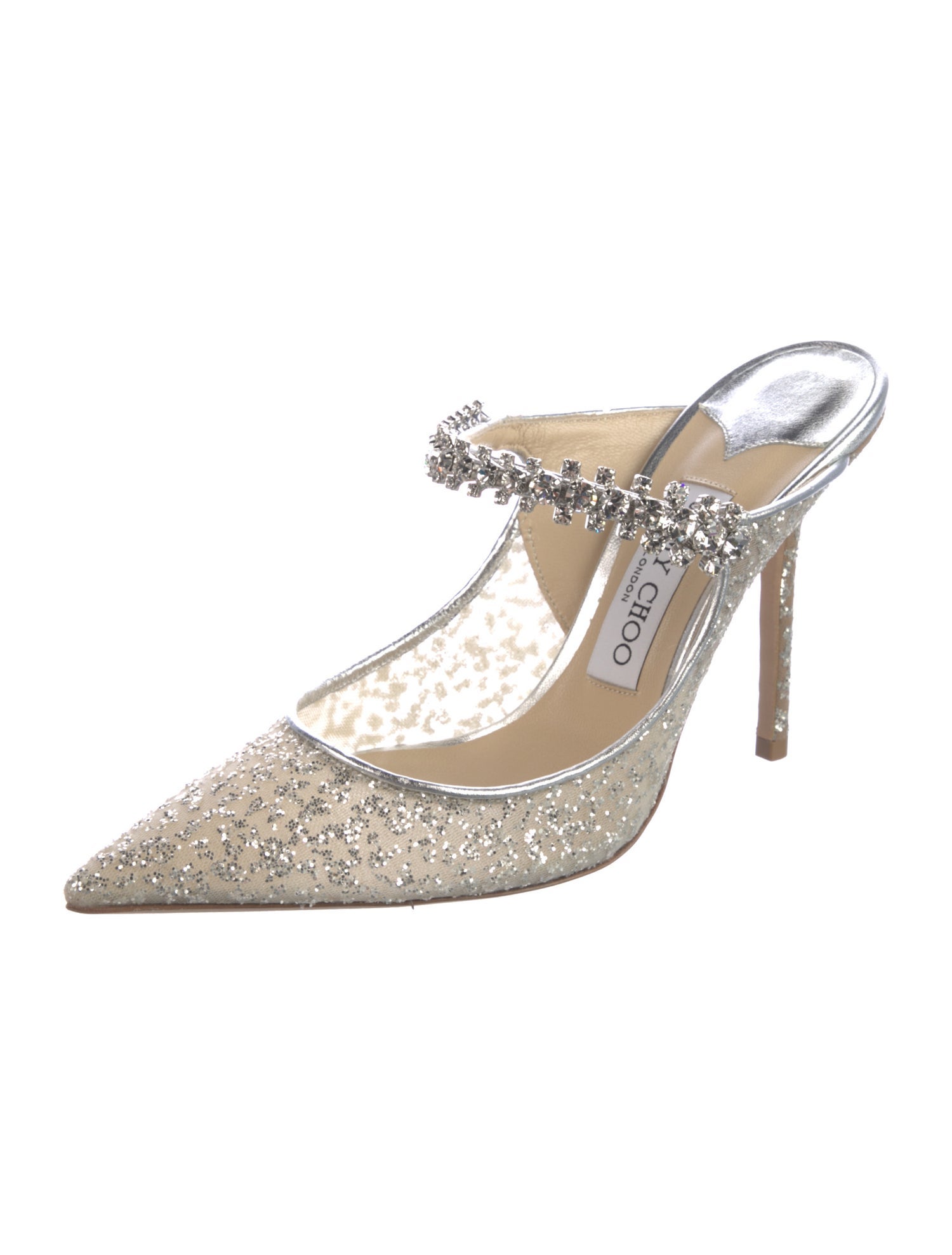Jimmy Choo Glitter Accents Mules