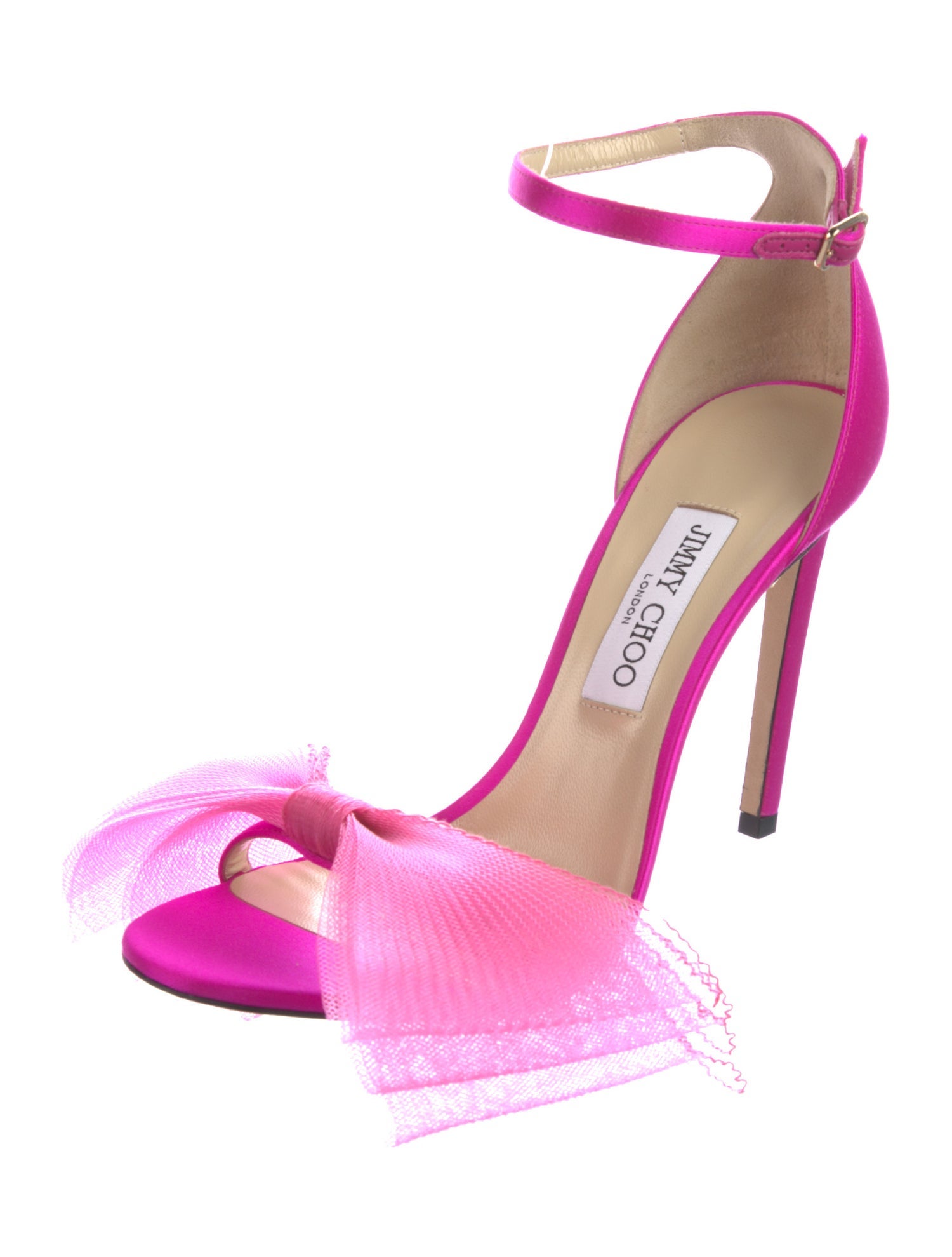 Jimmy Choo Satin Bow Accents Sandals
