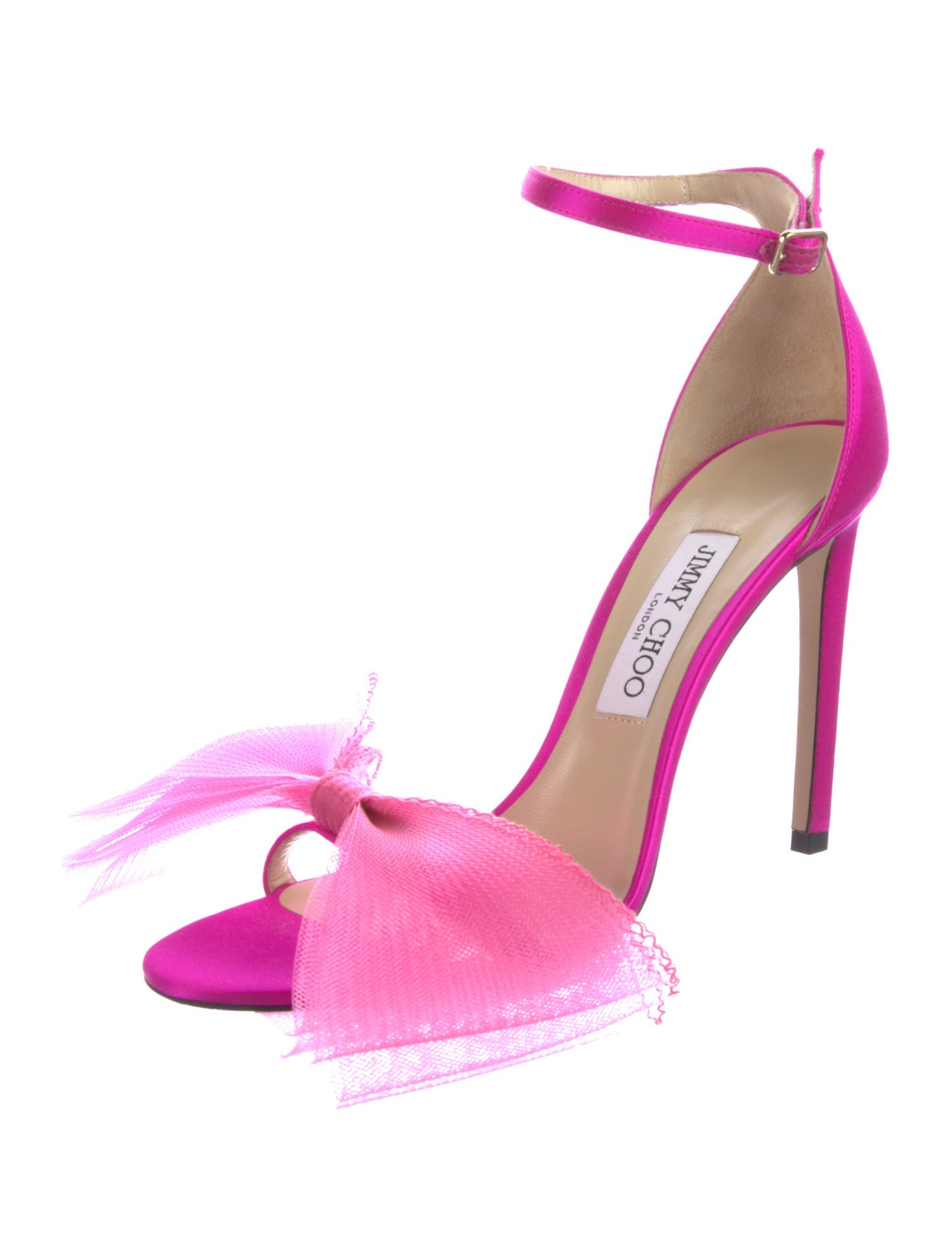 Jimmy Choo Satin Bow Accents Sandals