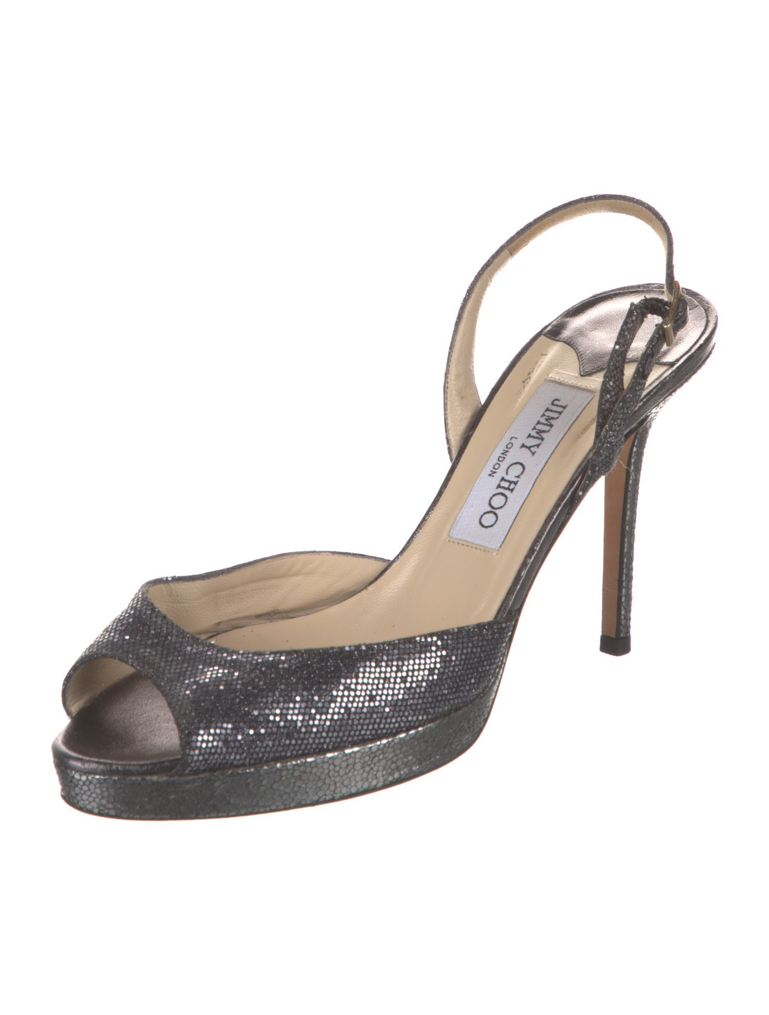 Jimmy Choo Glitter Accents Slingback Pumps