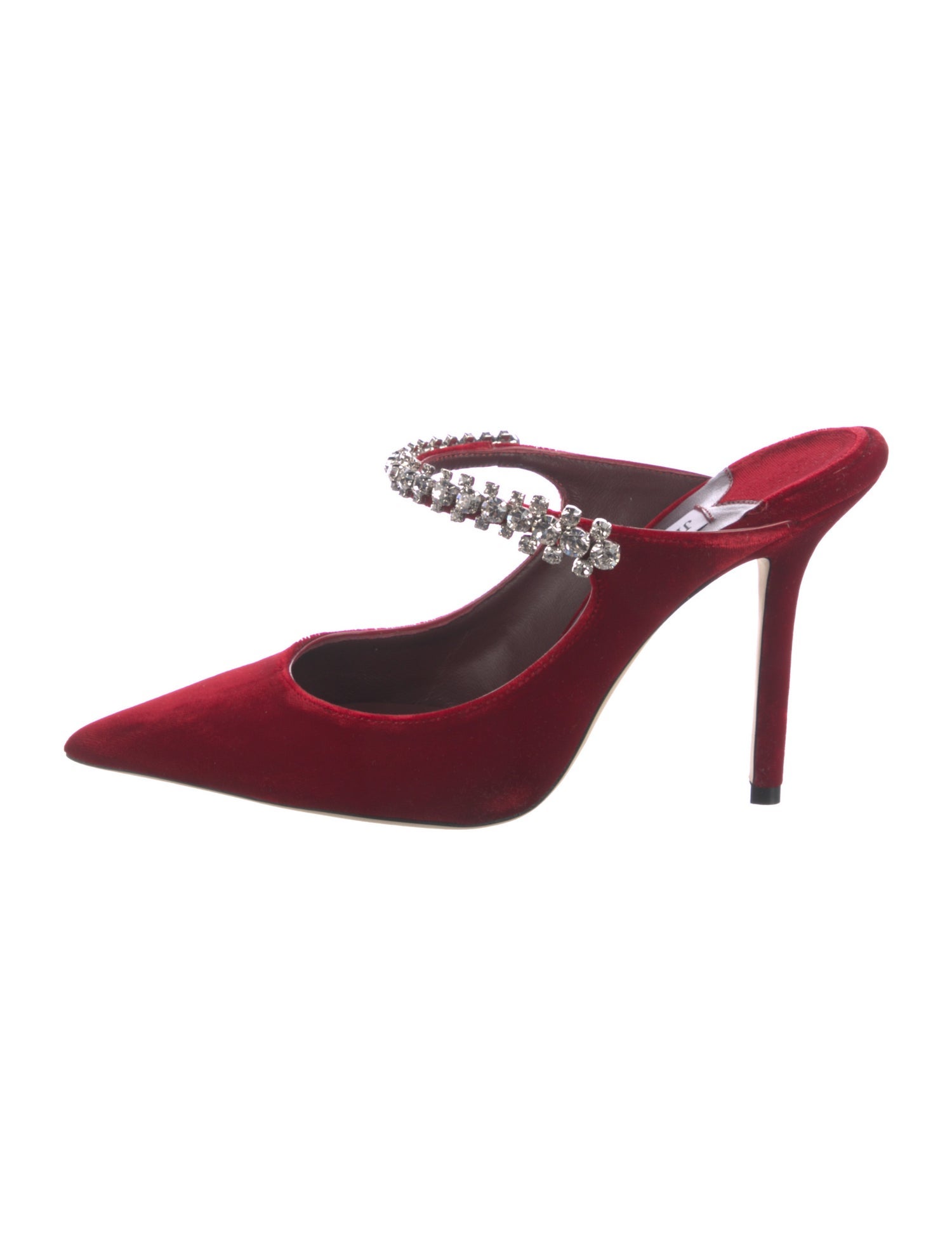 Jimmy Choo Velvet Crystal Embellishments Mules w/ Tags