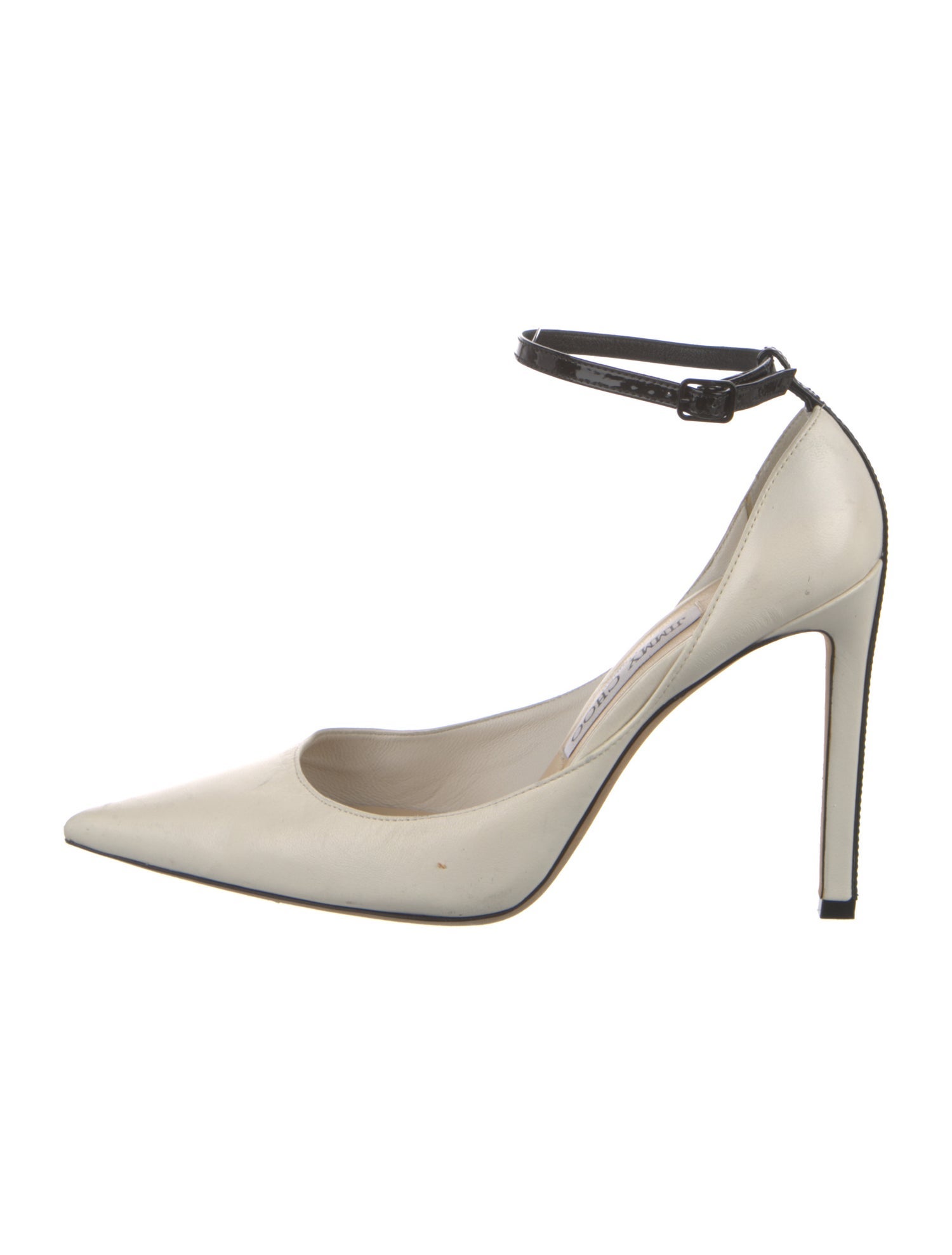 Jimmy Choo Leather Leather Trim Embellishment D'Orsay Pumps