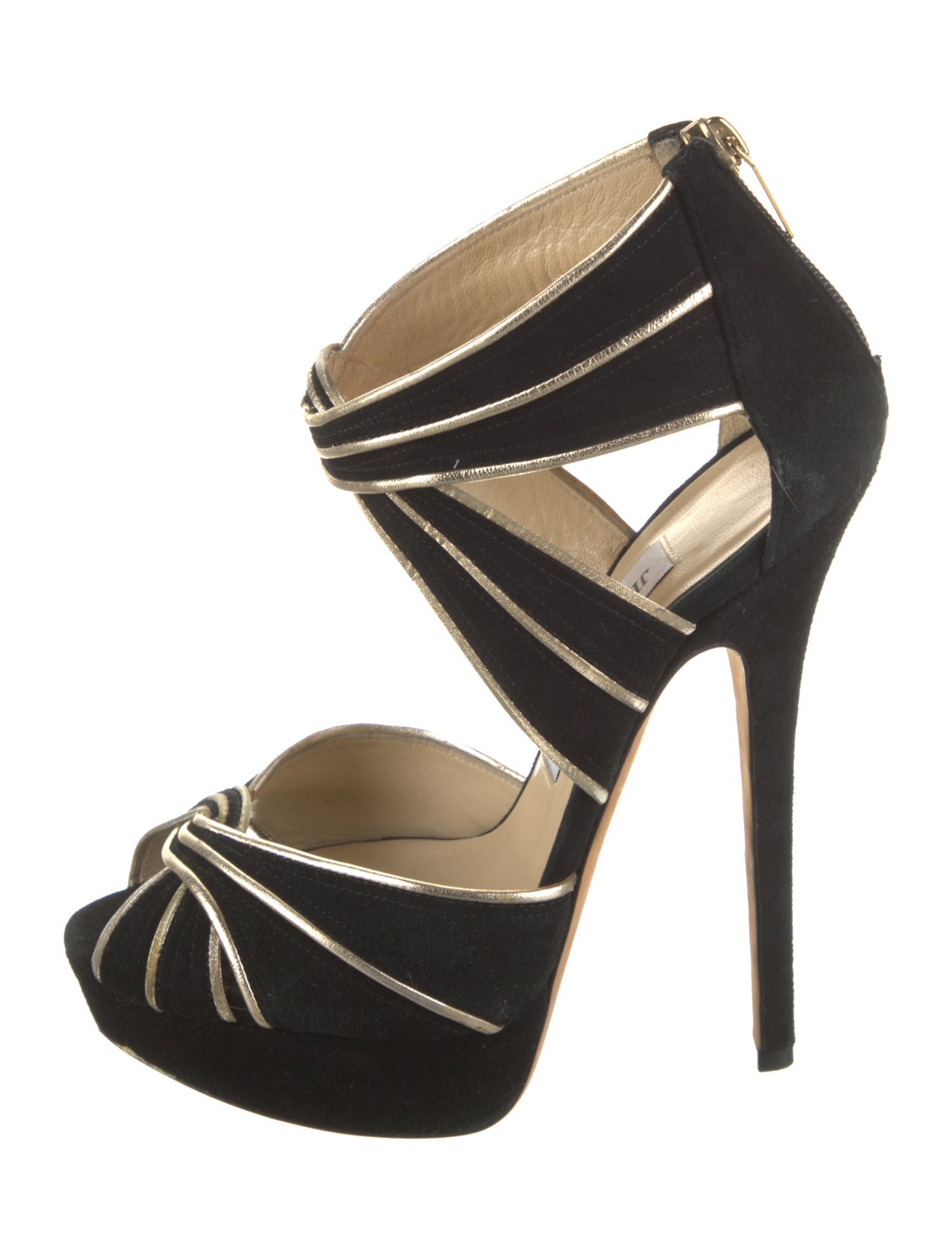 Jimmy Choo Suede Striped Sandals