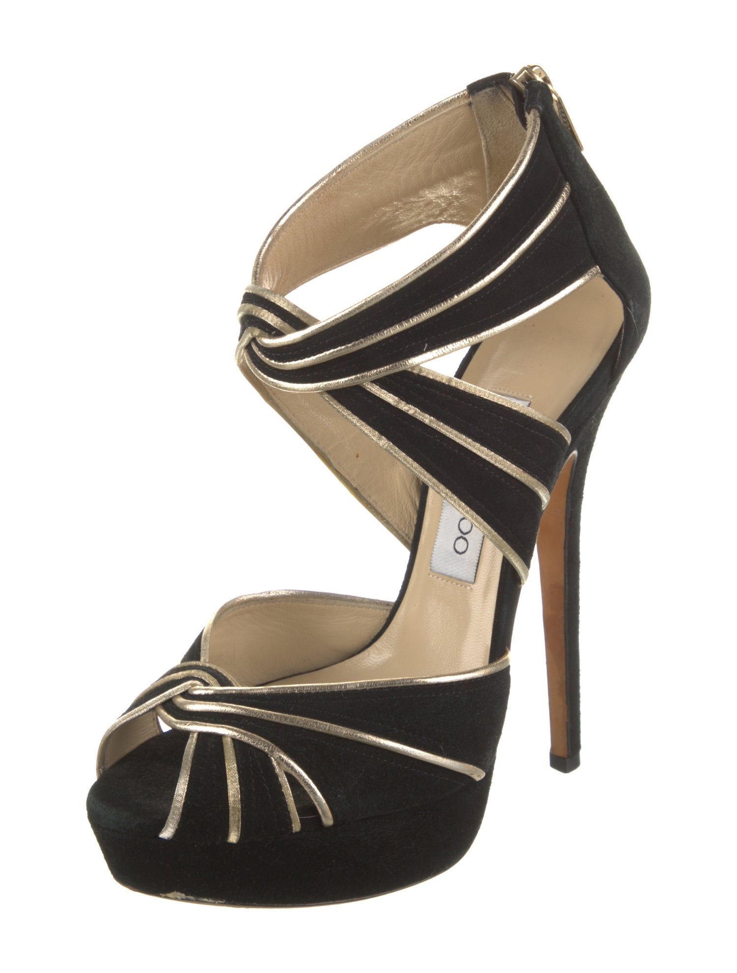 Jimmy Choo Suede Striped Sandals