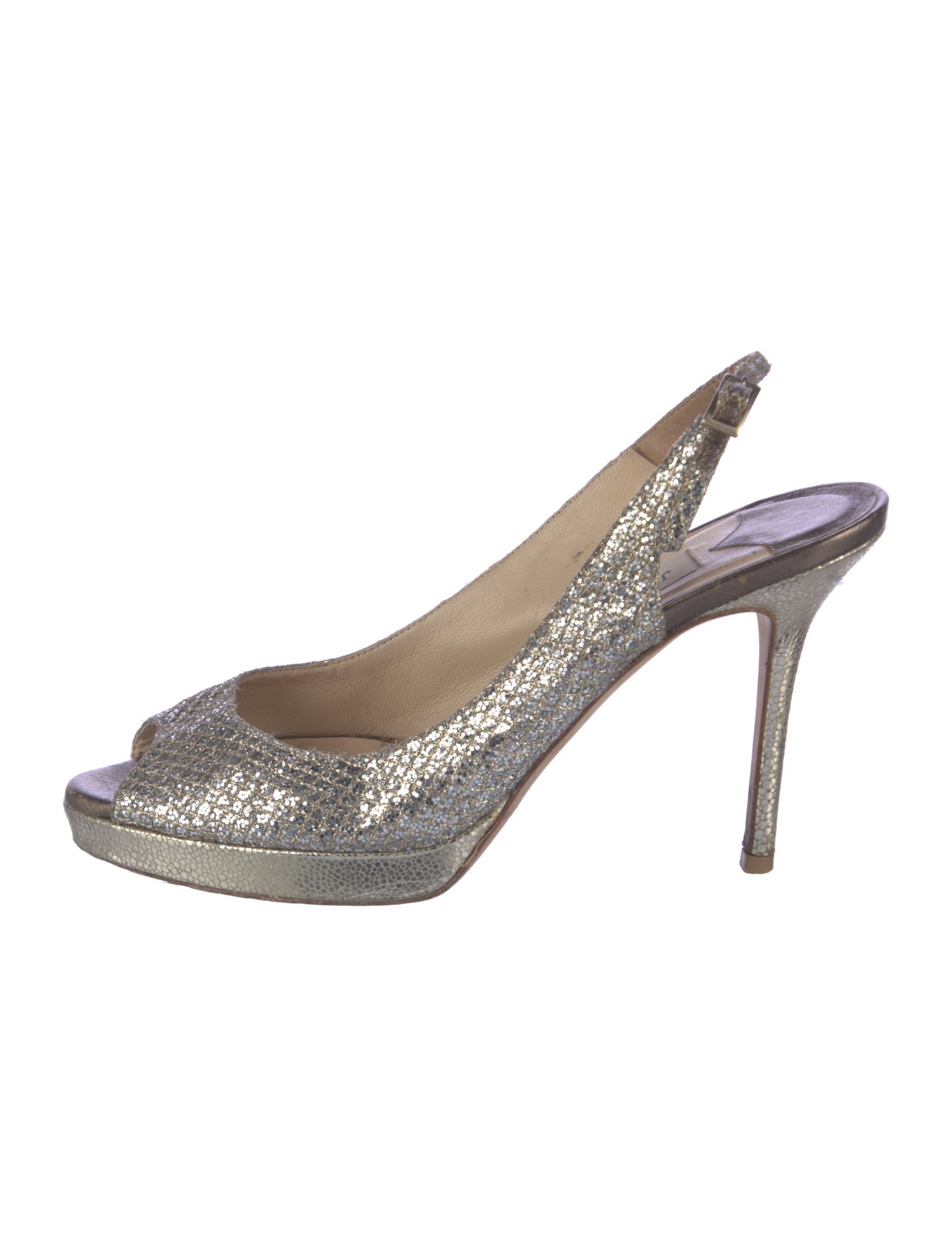 Jimmy Choo Glitter Glitter Accents Slingback Pumps