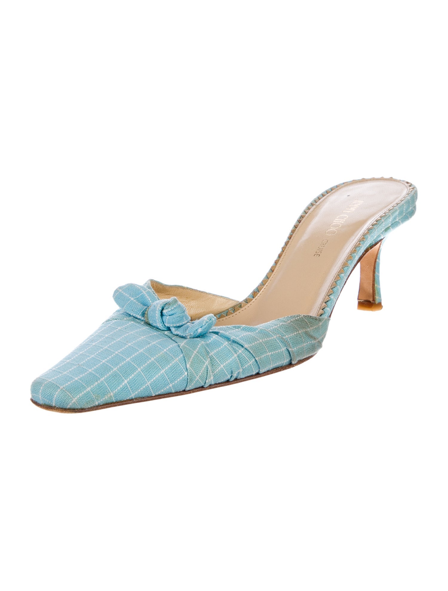 Jimmy Choo Plaid Print Mules