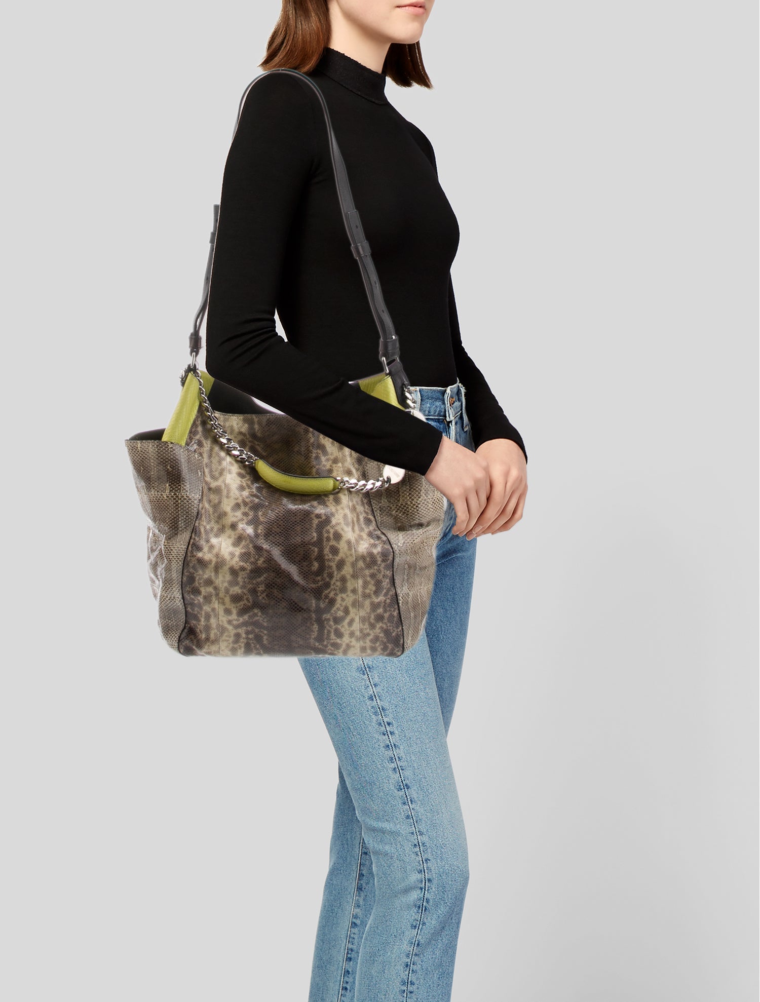 Jimmy Choo Snakeskin Shoulder Bag