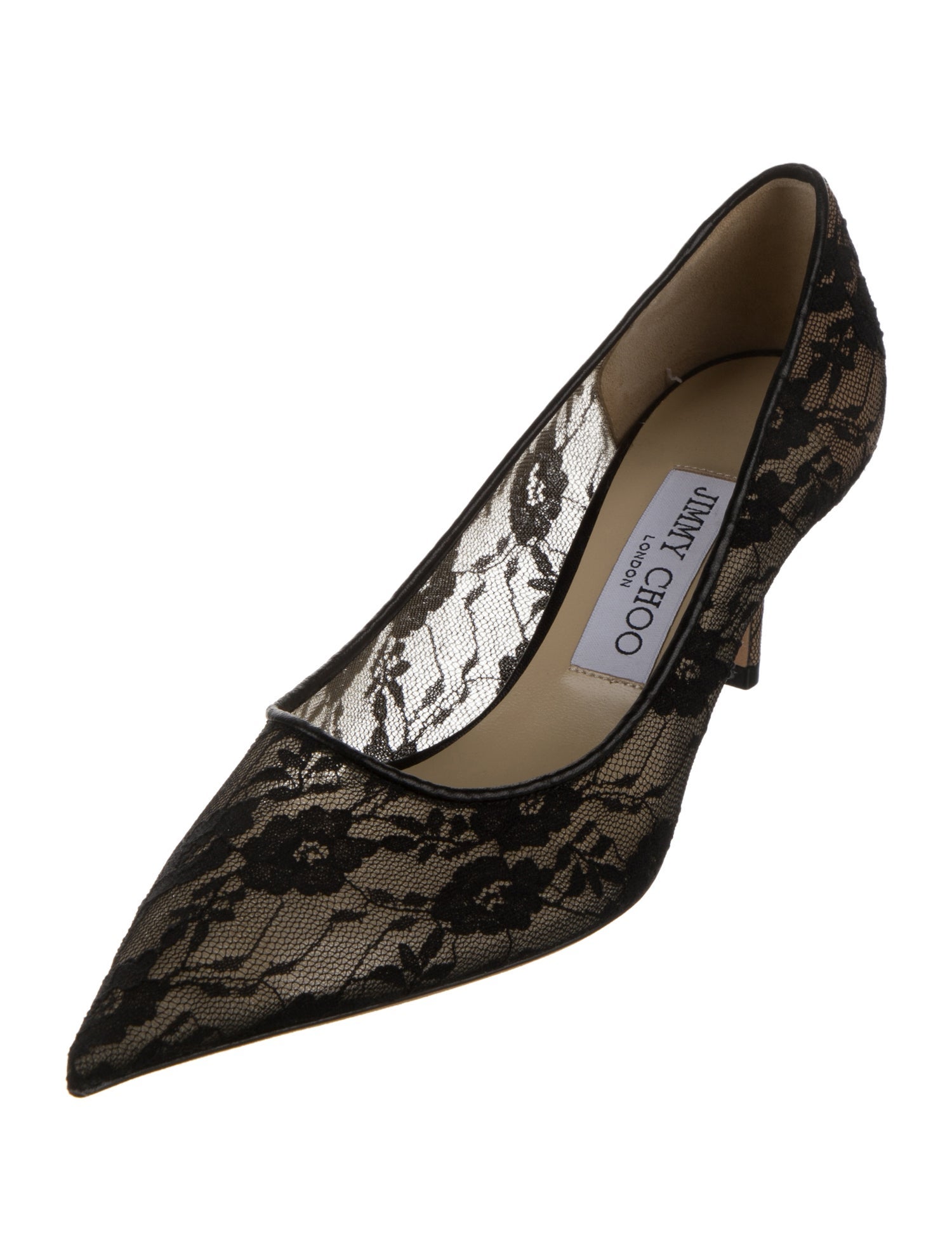 Jimmy Choo Lace Floral Print Pumps