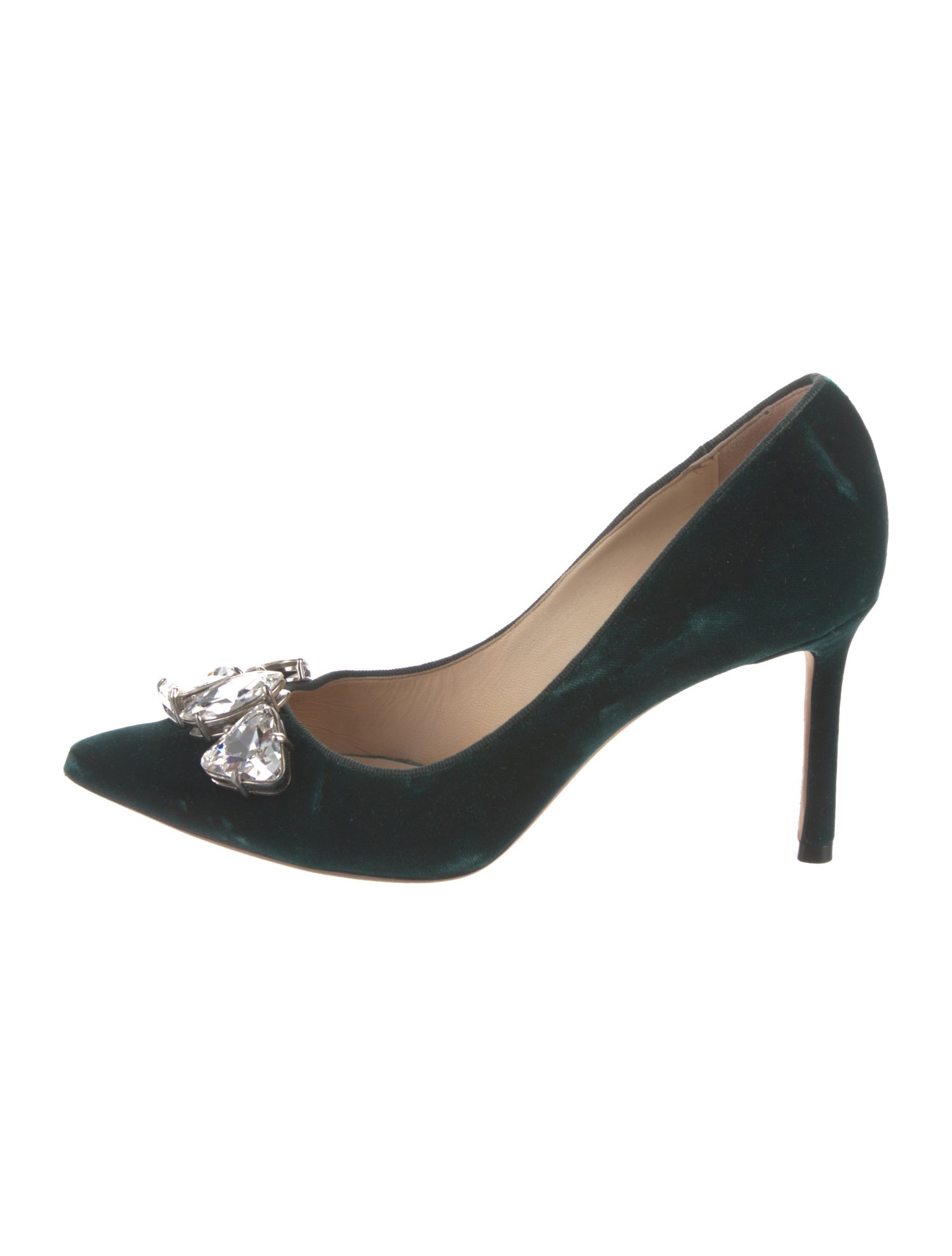 Jimmy Choo Velvet Crystal Embellishments Pumps