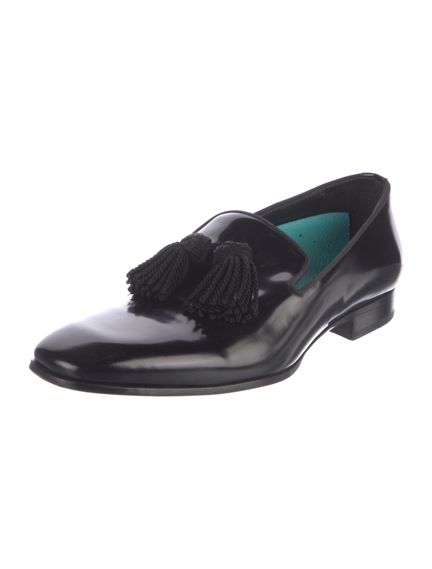 Jimmy Choo Leather Tassel Accents Dress Loafers