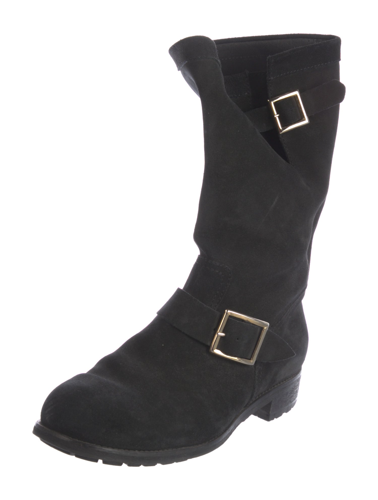 Jimmy Choo Suede Moto Boots