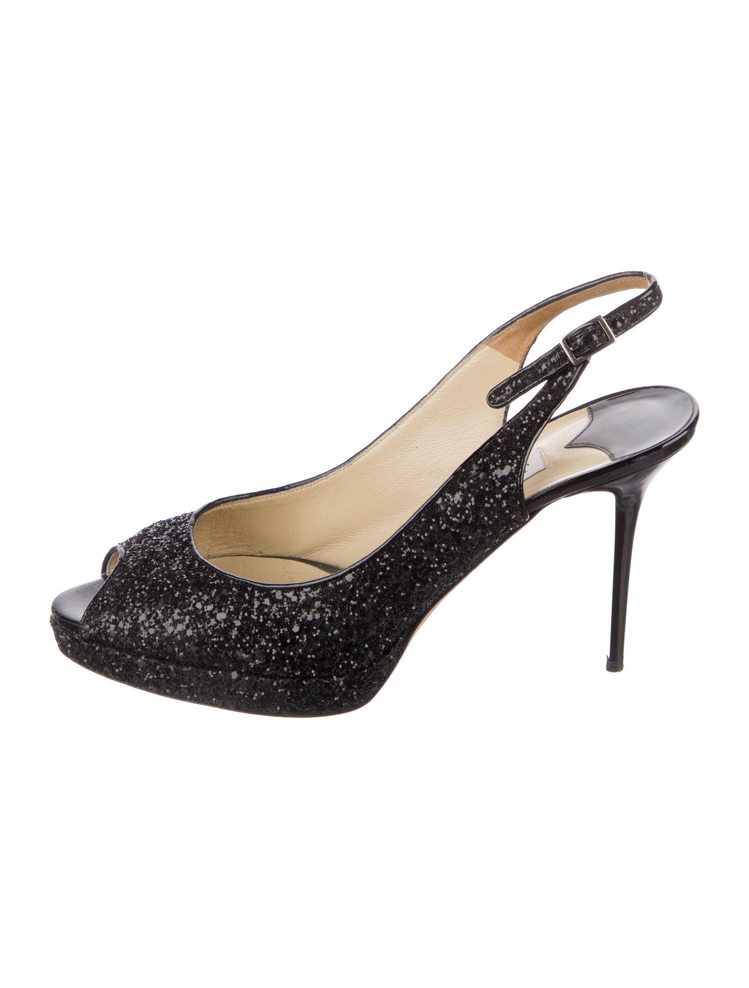 Jimmy Choo Glitter Glitter Accents Slingback Pumps