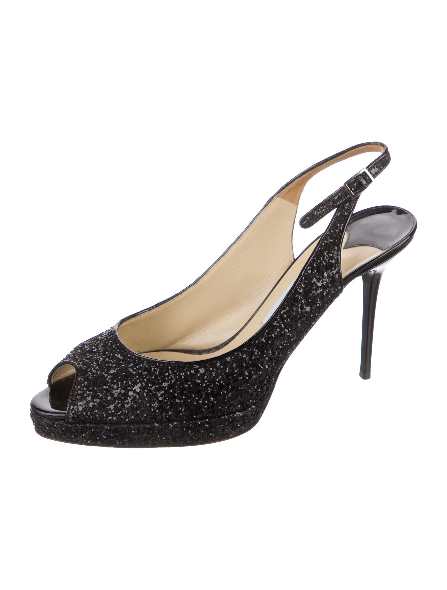 Jimmy Choo Glitter Glitter Accents Slingback Pumps