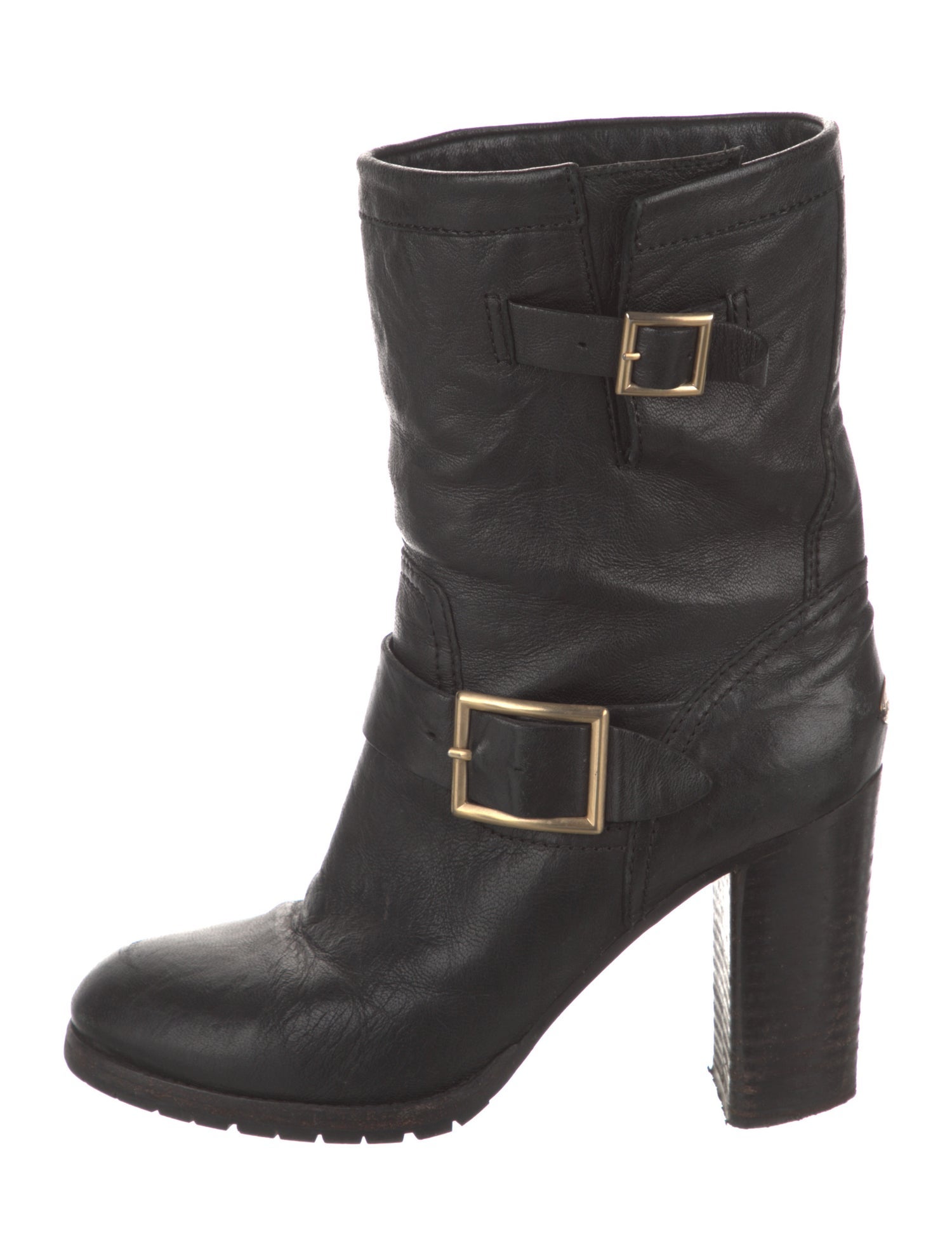 Jimmy Choo Leather Moto Boots