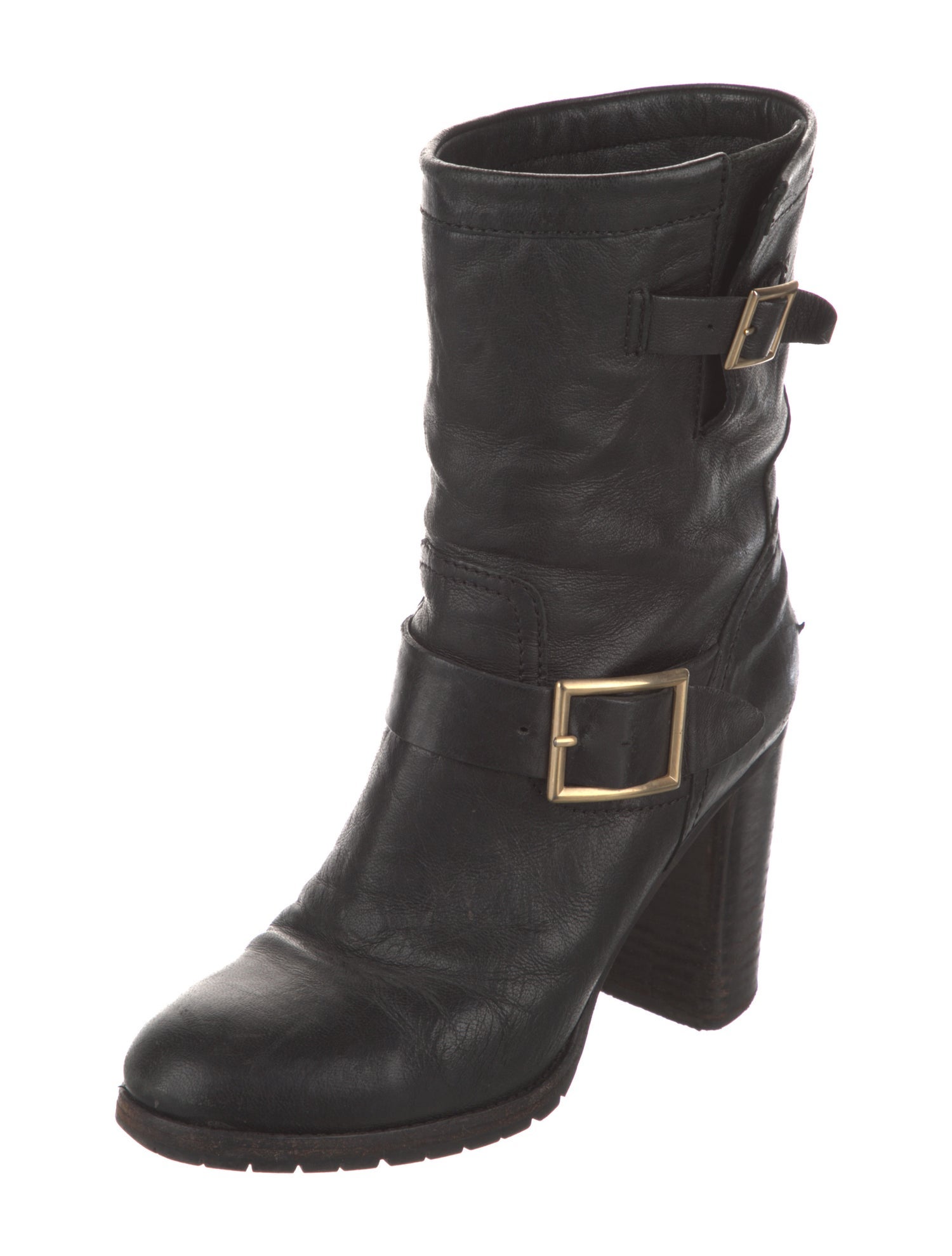 Jimmy Choo Leather Moto Boots