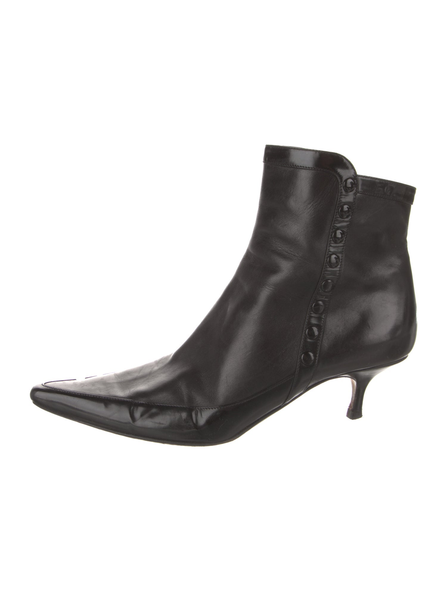 Jimmy Choo Leather Studded Accents Boots