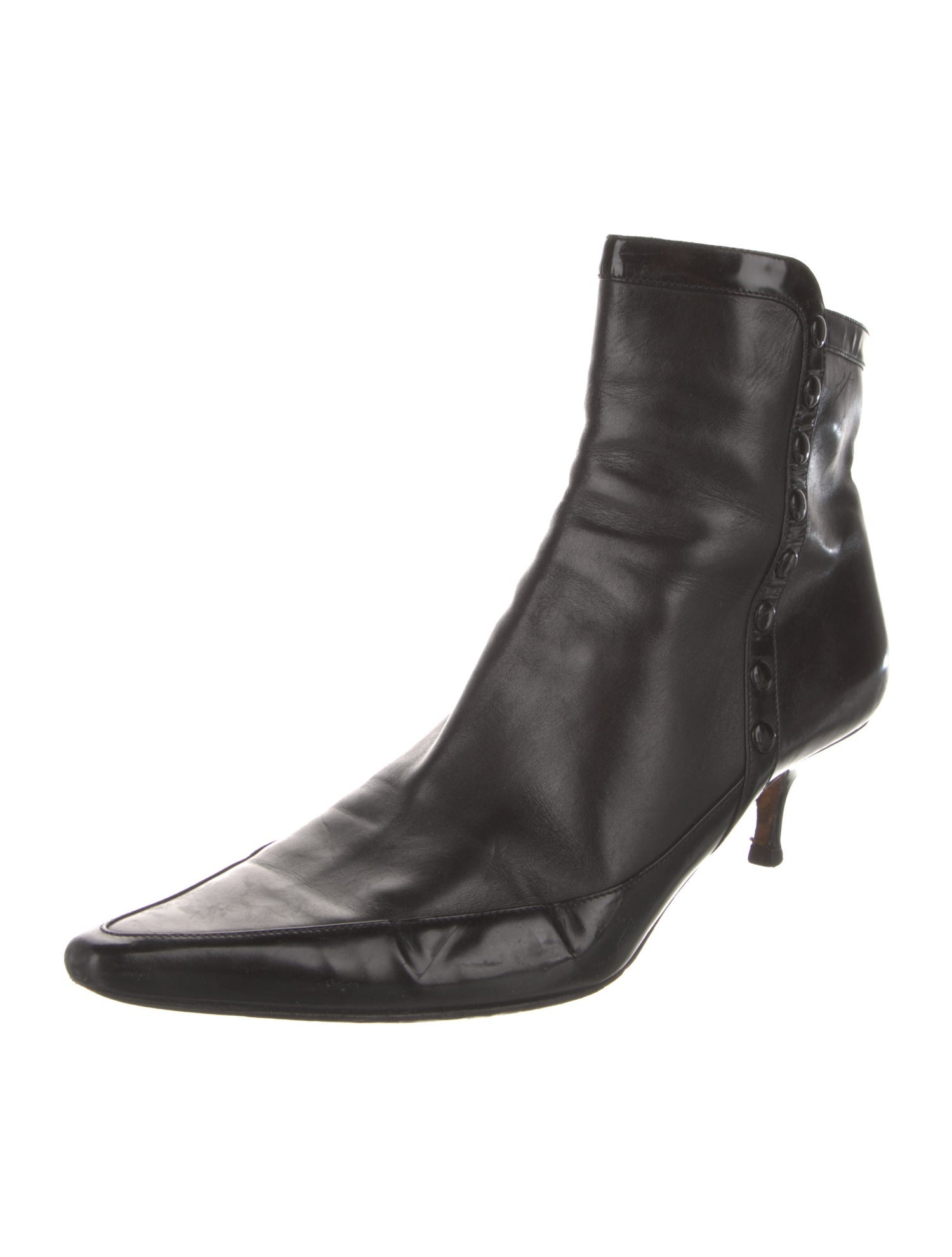 Jimmy Choo Leather Studded Accents Boots