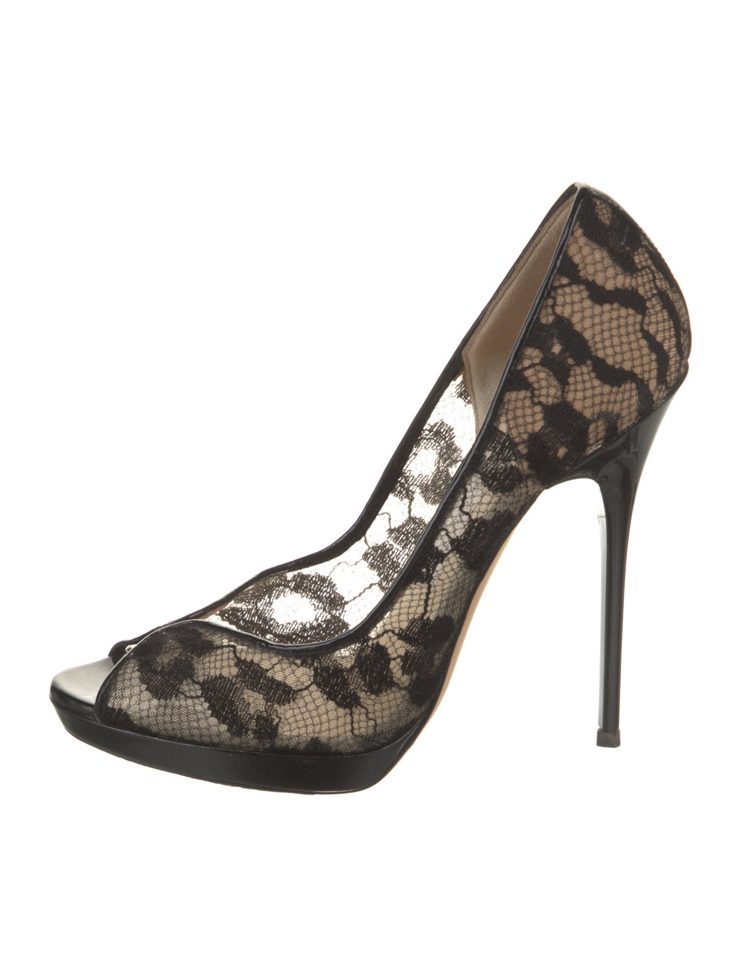 Jimmy Choo Lace Floral Print Pumps