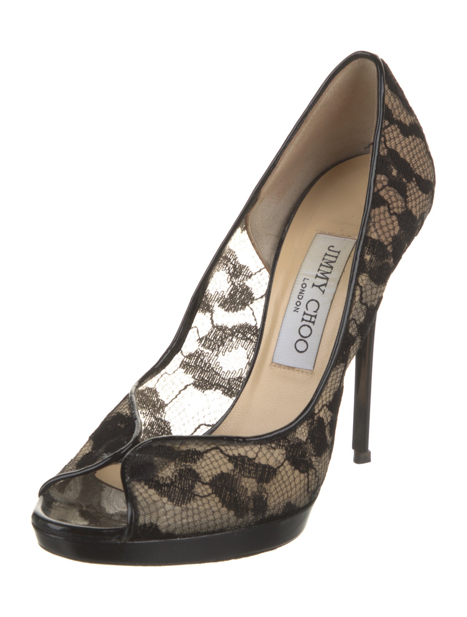 Jimmy Choo Lace Floral Print Pumps