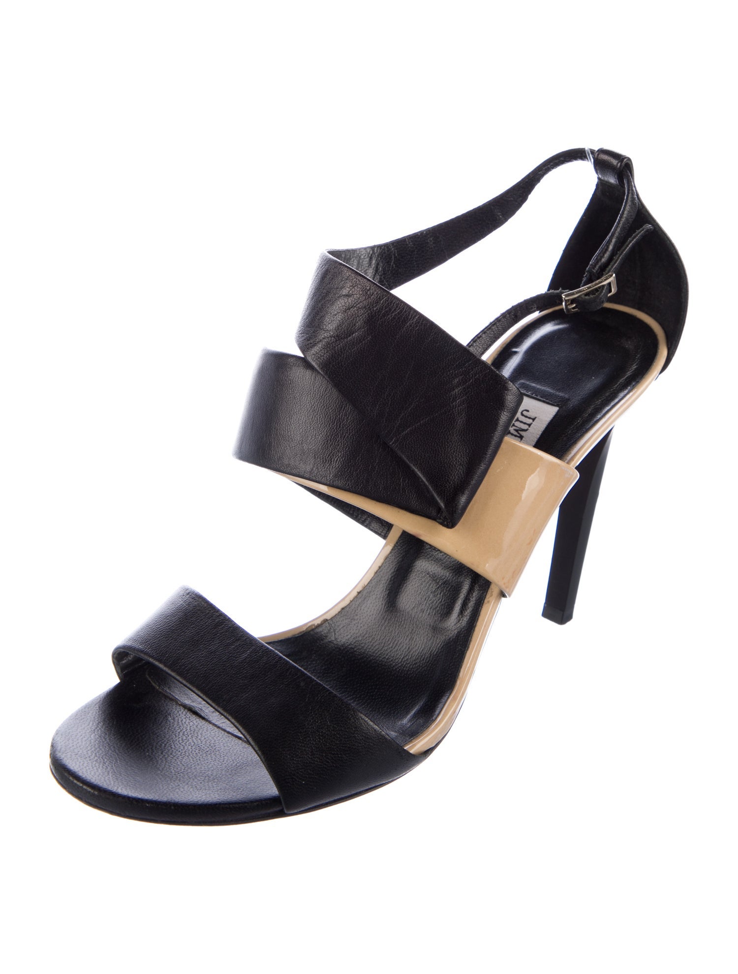 Jimmy Choo Leather Animal Print Sandals