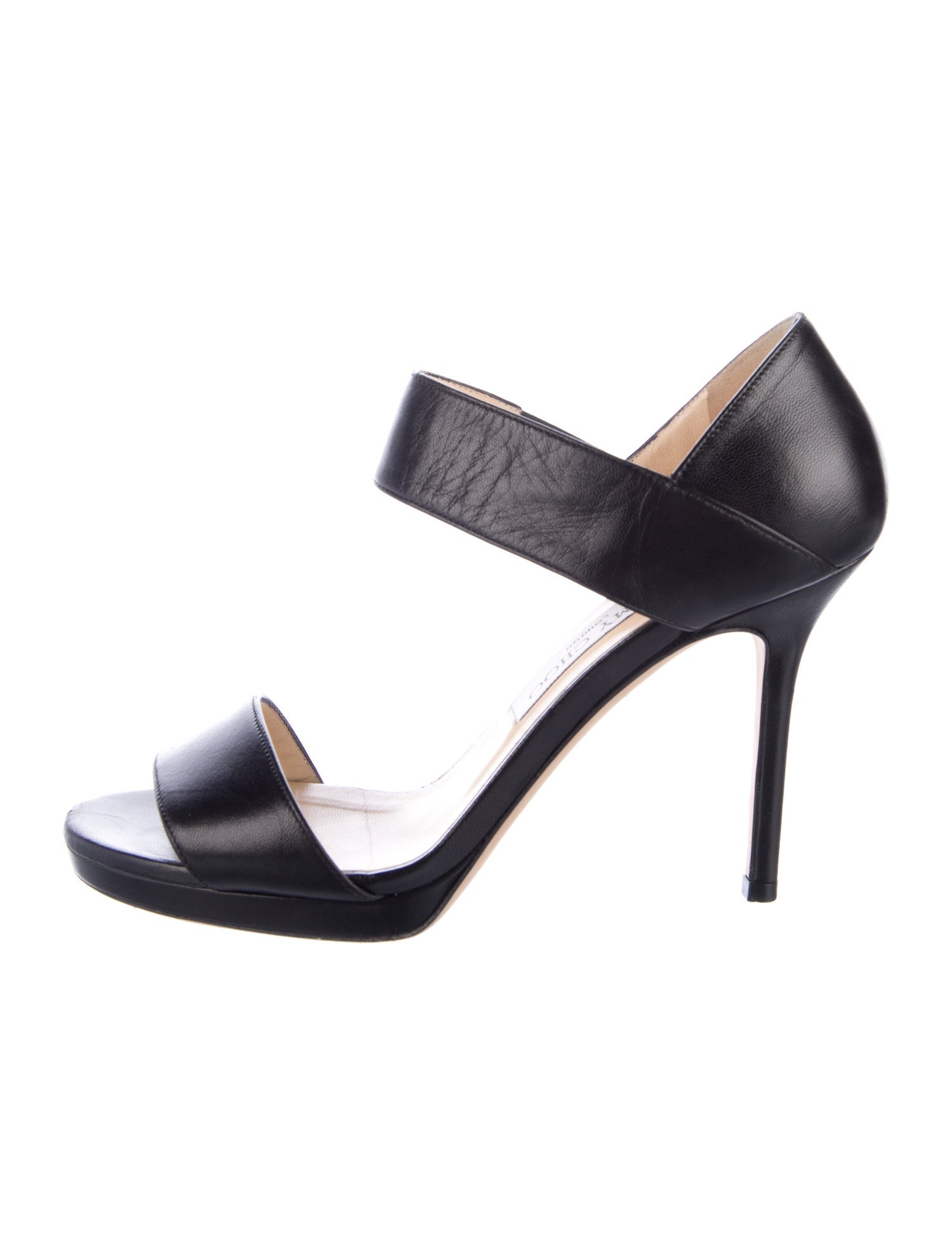 Jimmy Choo Leather Cutout Accent Sandals