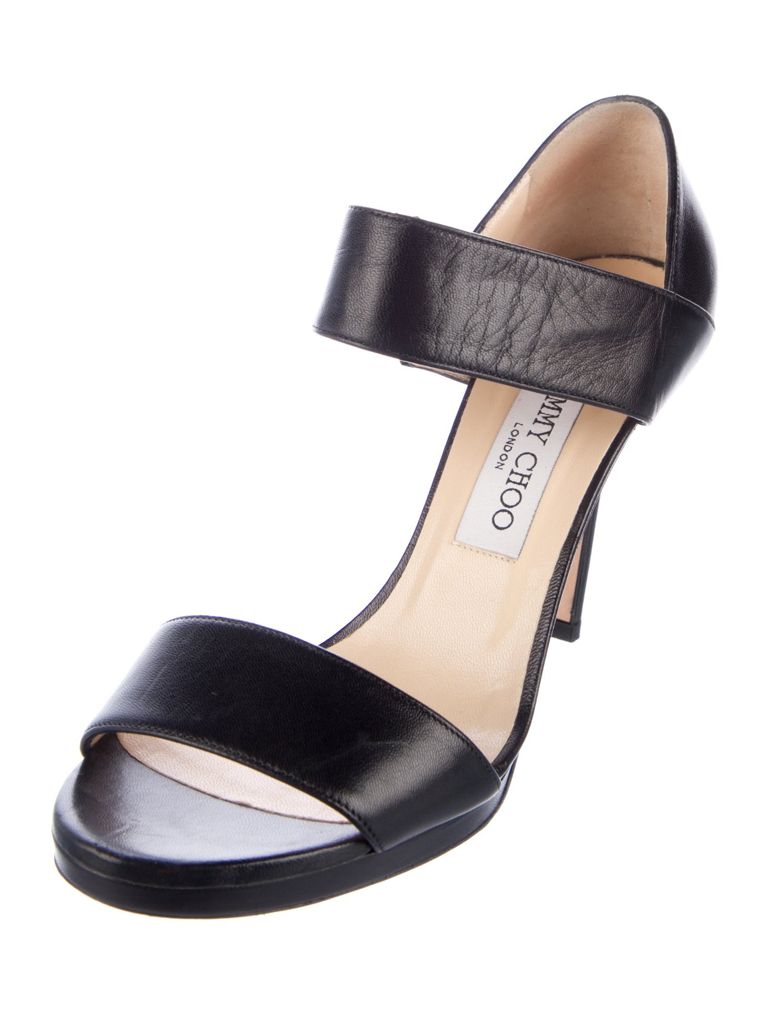 Jimmy Choo Leather Cutout Accent Sandals