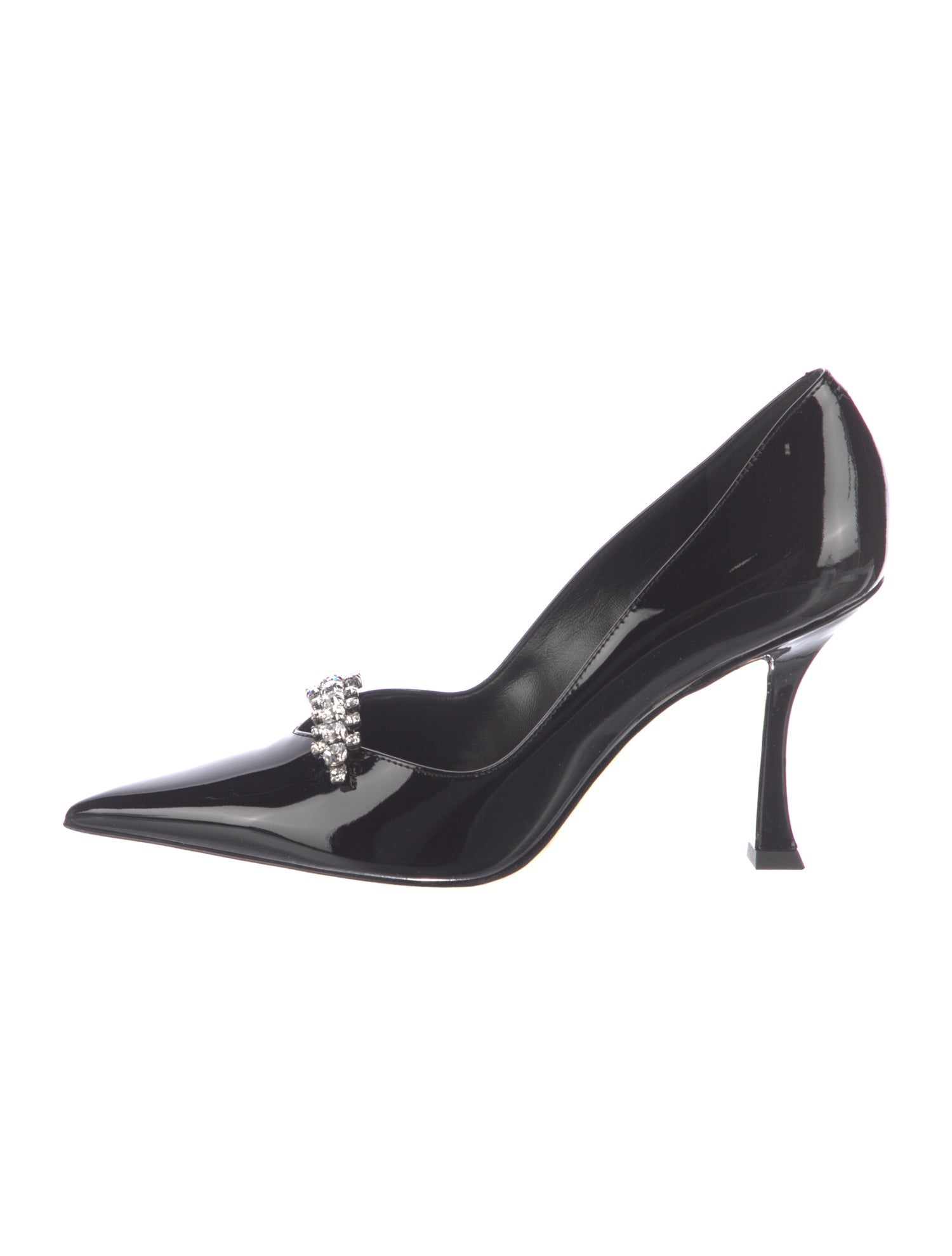 Jimmy Choo Patent Leather Crystal Embellishments Pumps