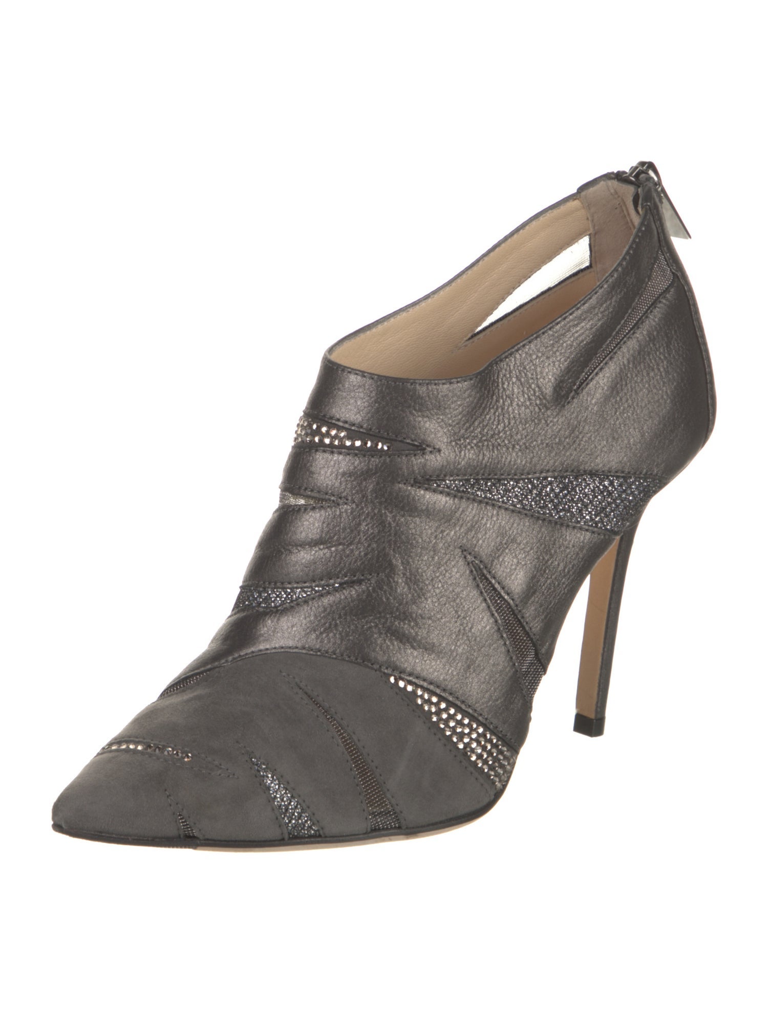 Jimmy Choo Leather Mesh Accents Pumps