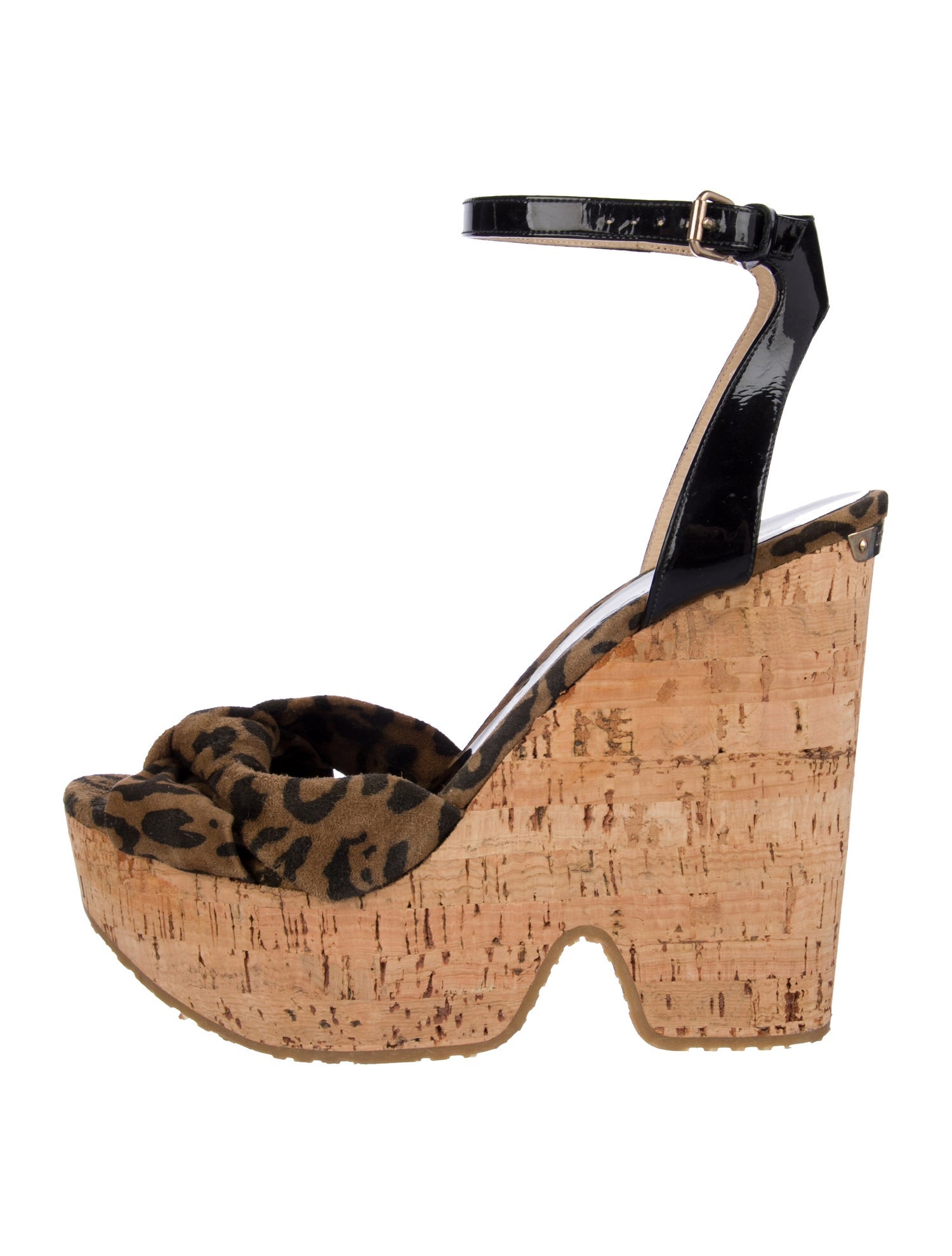 Jimmy Choo Suede Animal Print Sandals