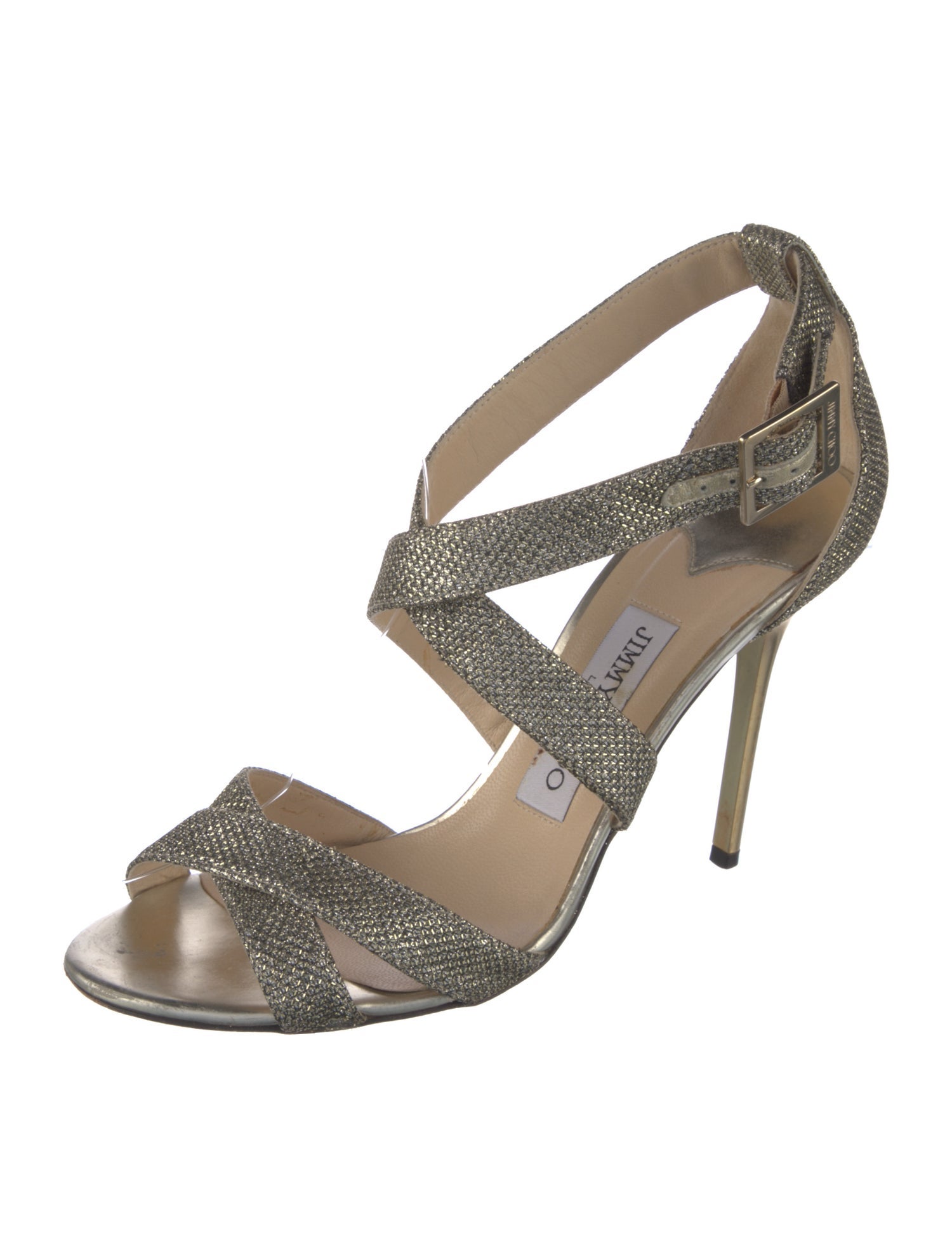 Jimmy Choo Glitter Glitter Accents Sandals