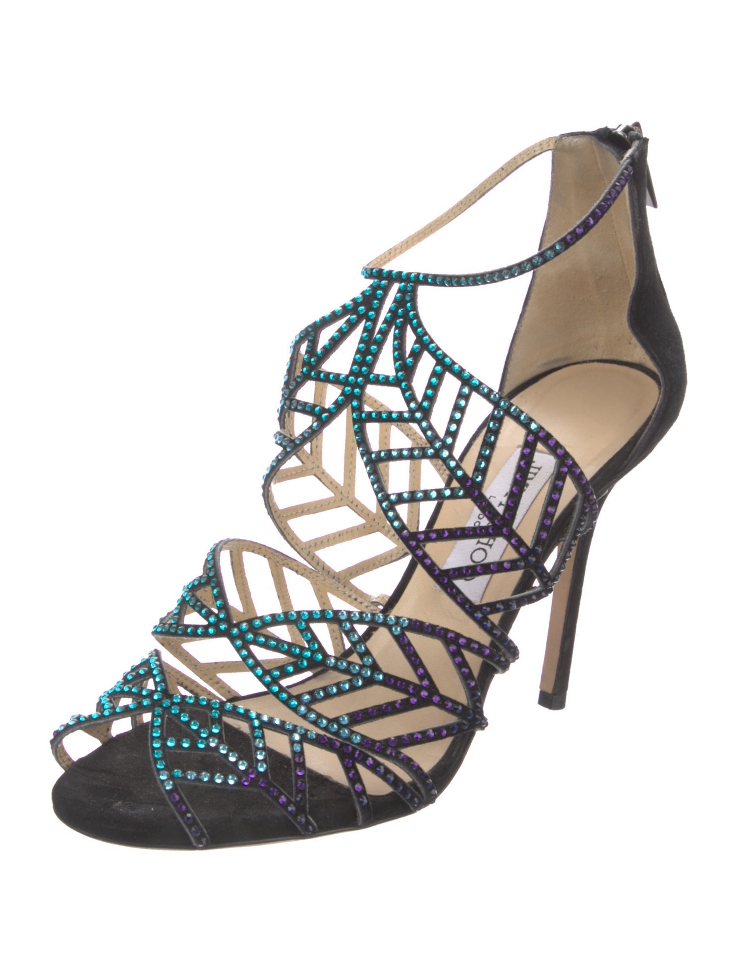 Jimmy Choo Suede Studded Accents Sandals