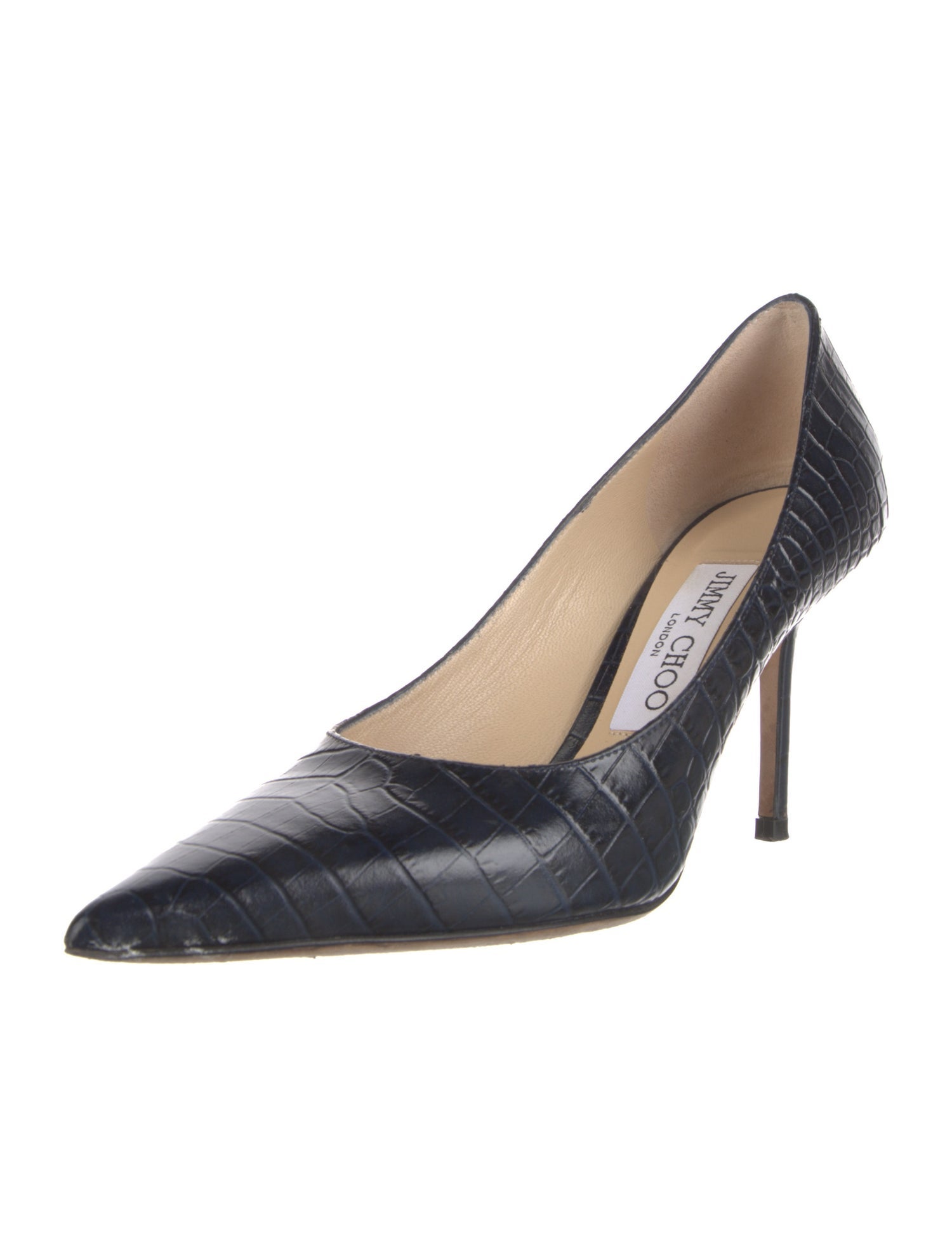 Jimmy Choo Embossed Leather Animal Print Pumps