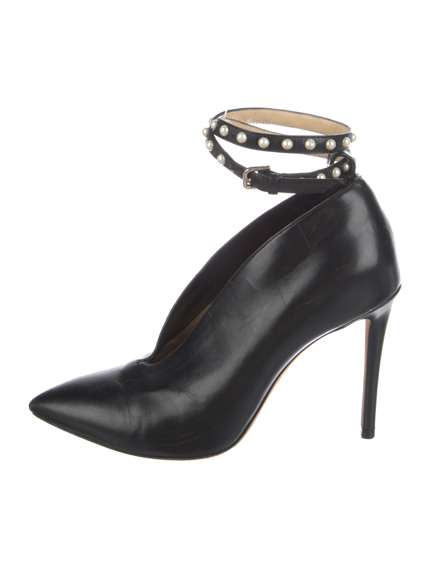 Jimmy Choo Leather Beaded Accents Pumps