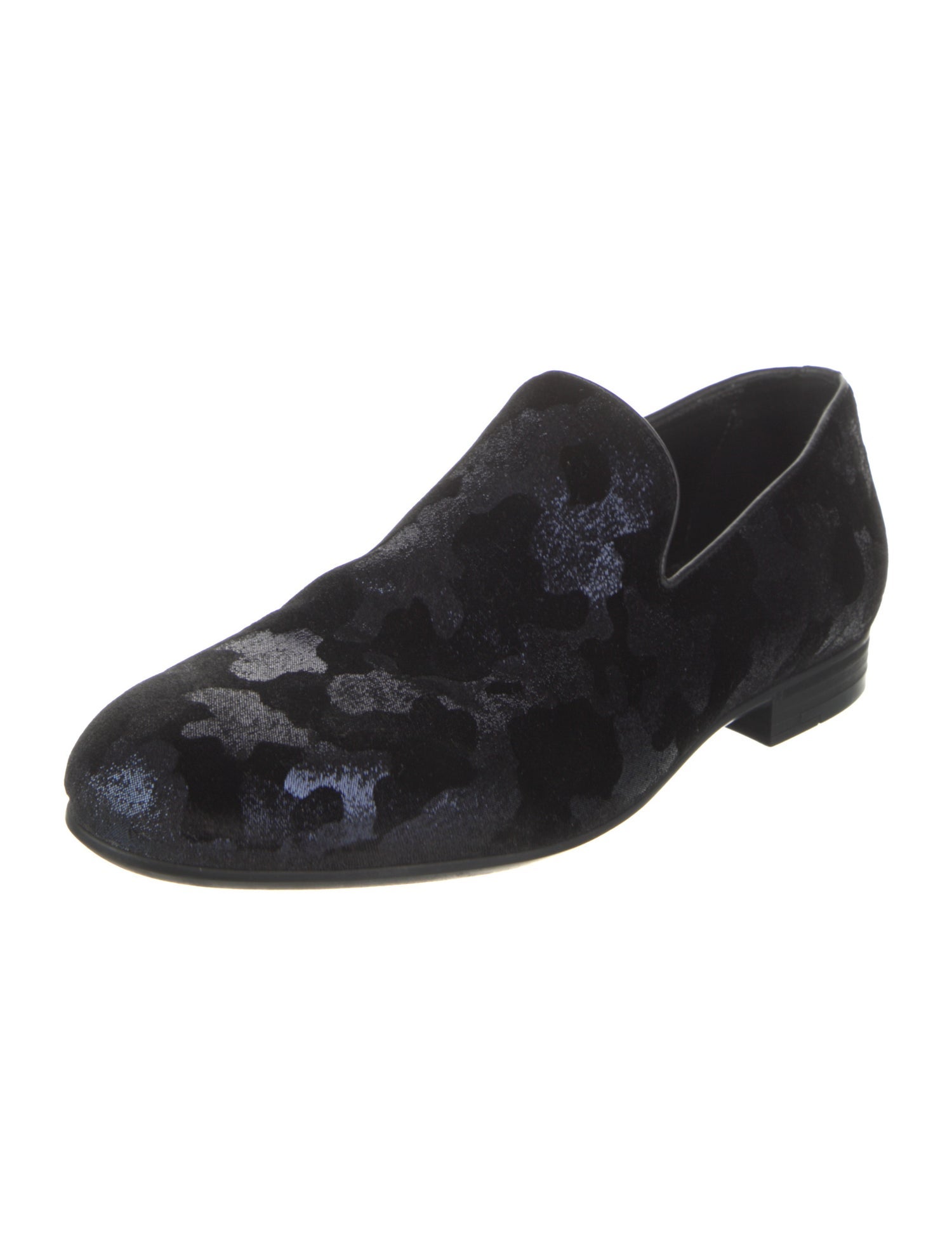 Jimmy Choo Velvet Printed Loafers