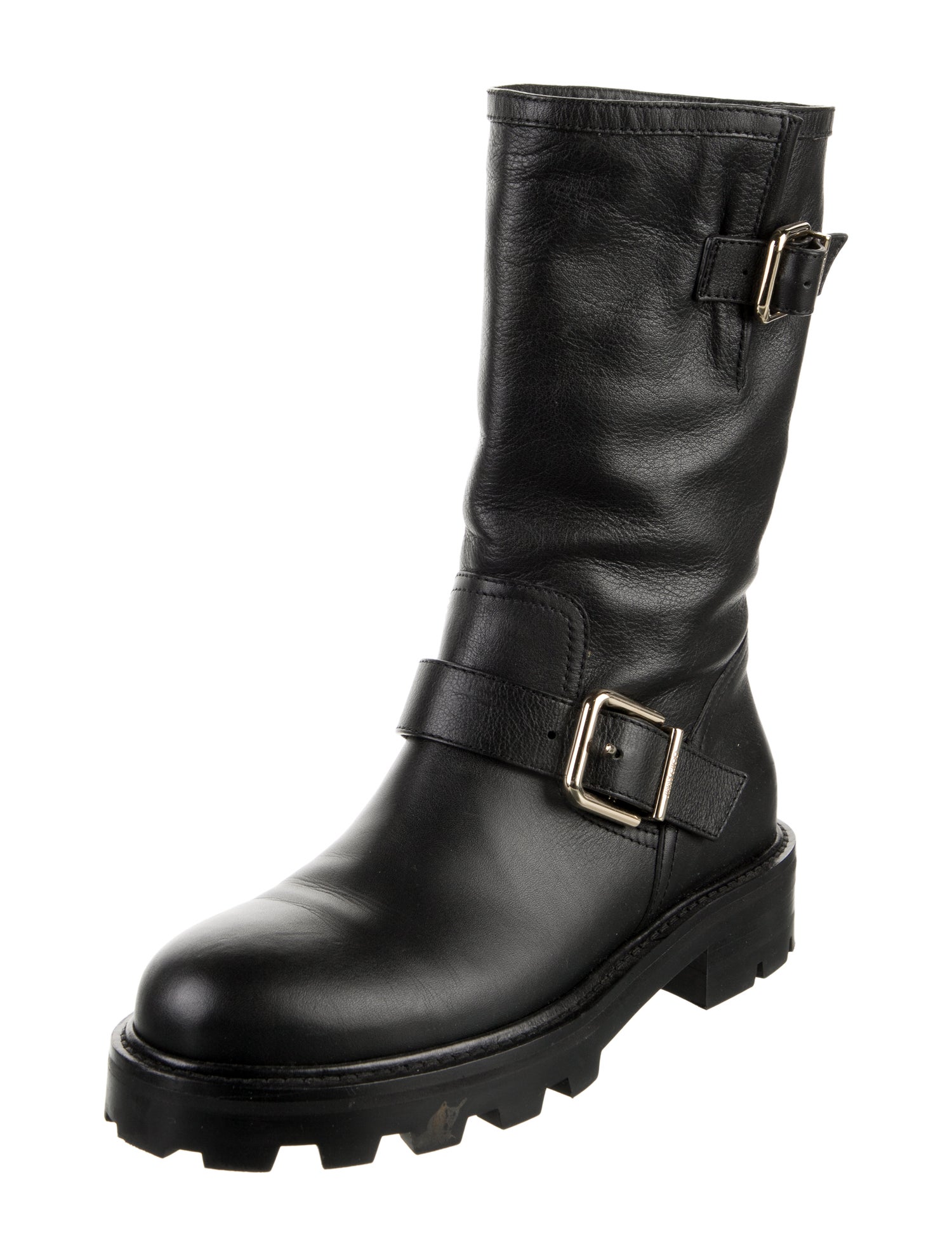 Jimmy Choo Leather Moto Boots