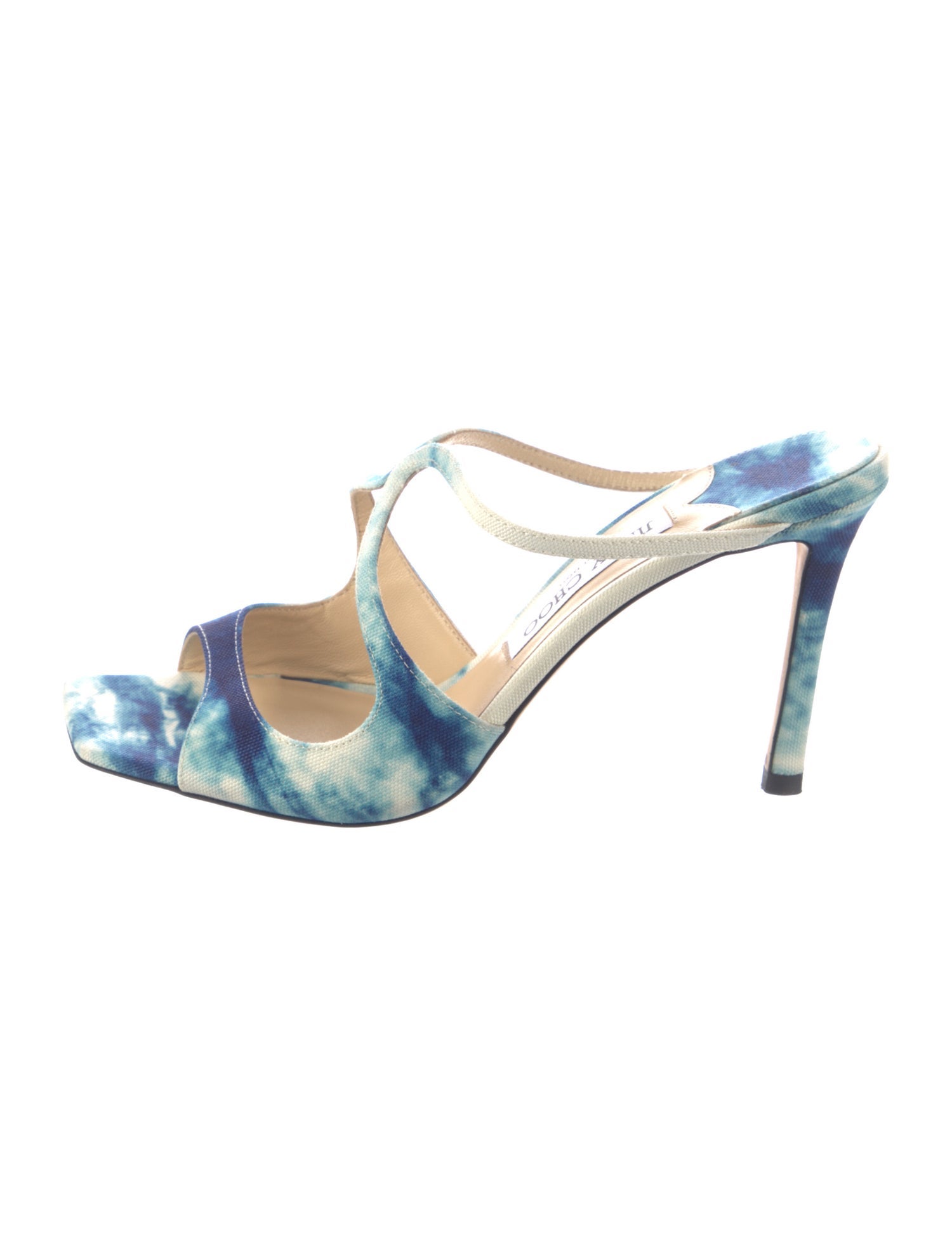 Jimmy Choo Canvas Tie-Dye Print Slides